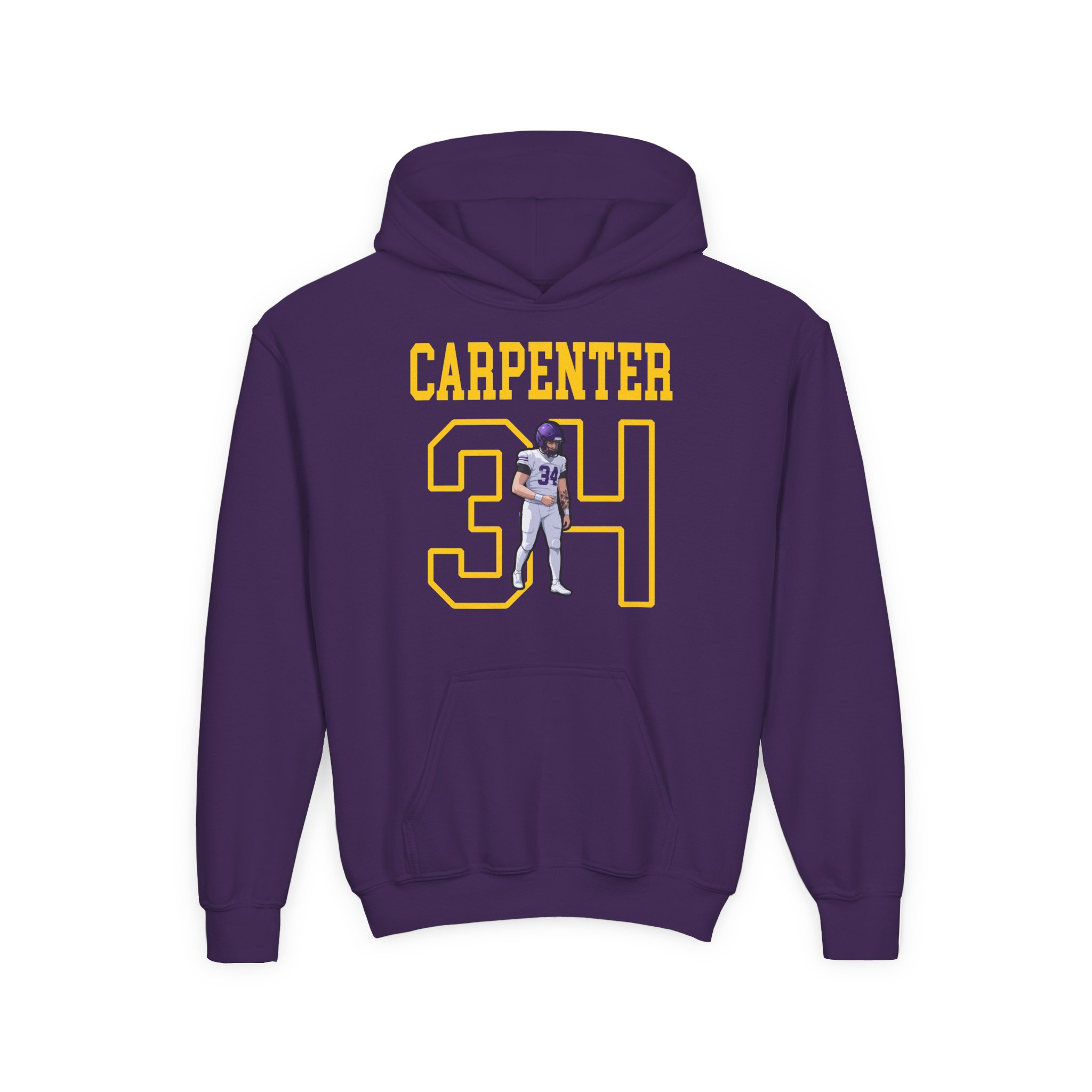 Youth Hoodie — character_shirsey in Purple