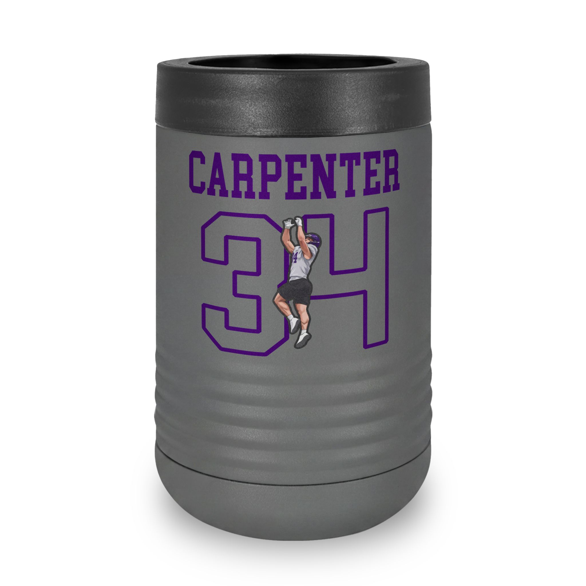 Stainless Can Cooler — character_shirsey in Grey