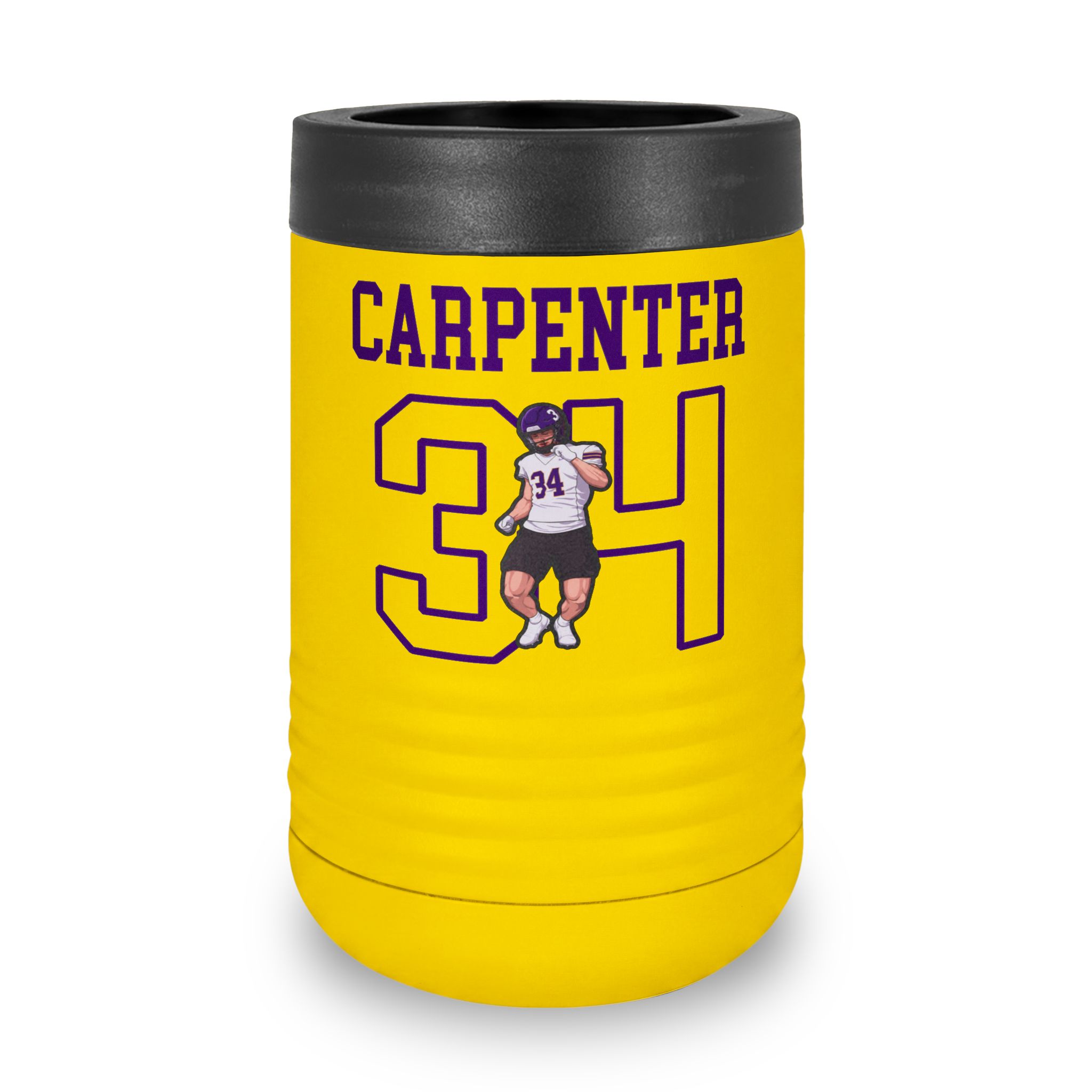 Stainless Can Cooler — character_shirsey in Yellow