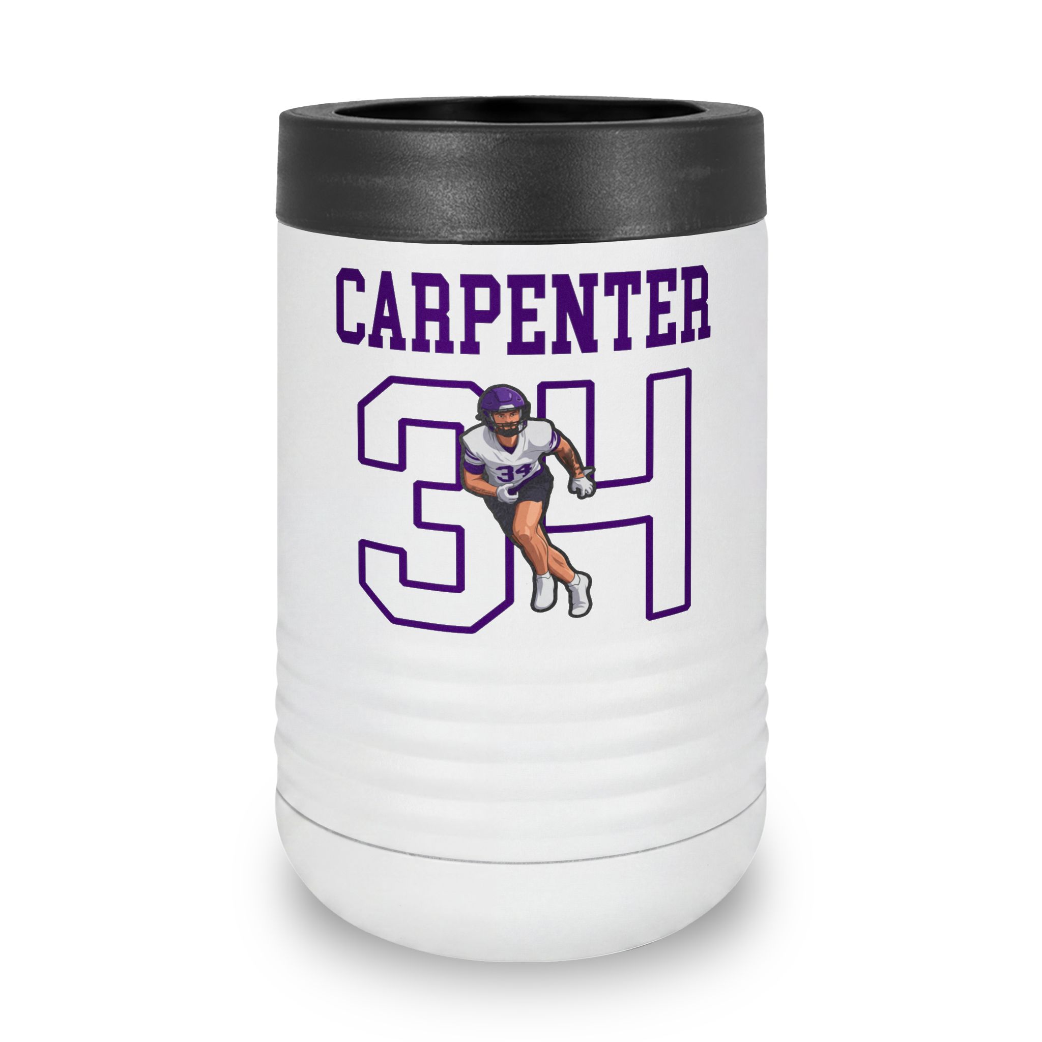 Stainless Can Cooler — character_shirsey in White