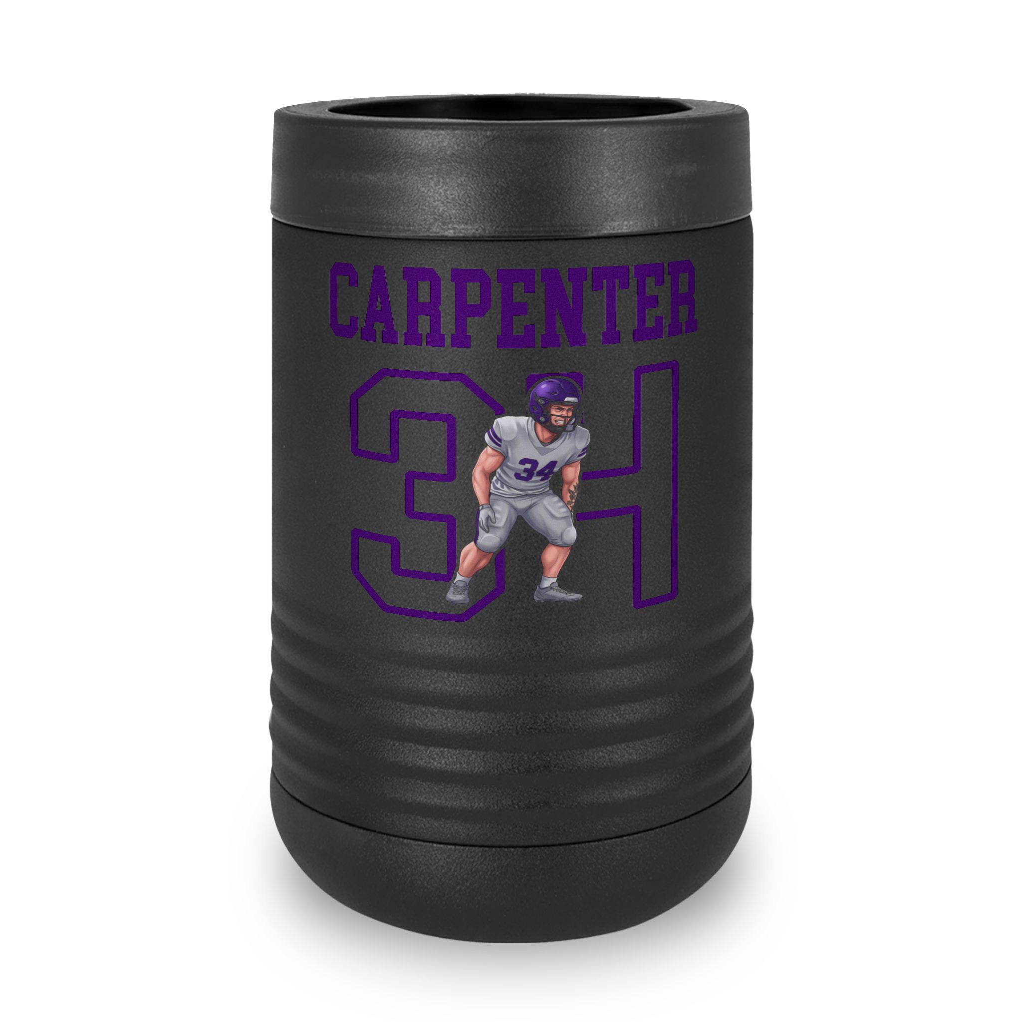 Stainless Can Cooler — character_shirsey in Black