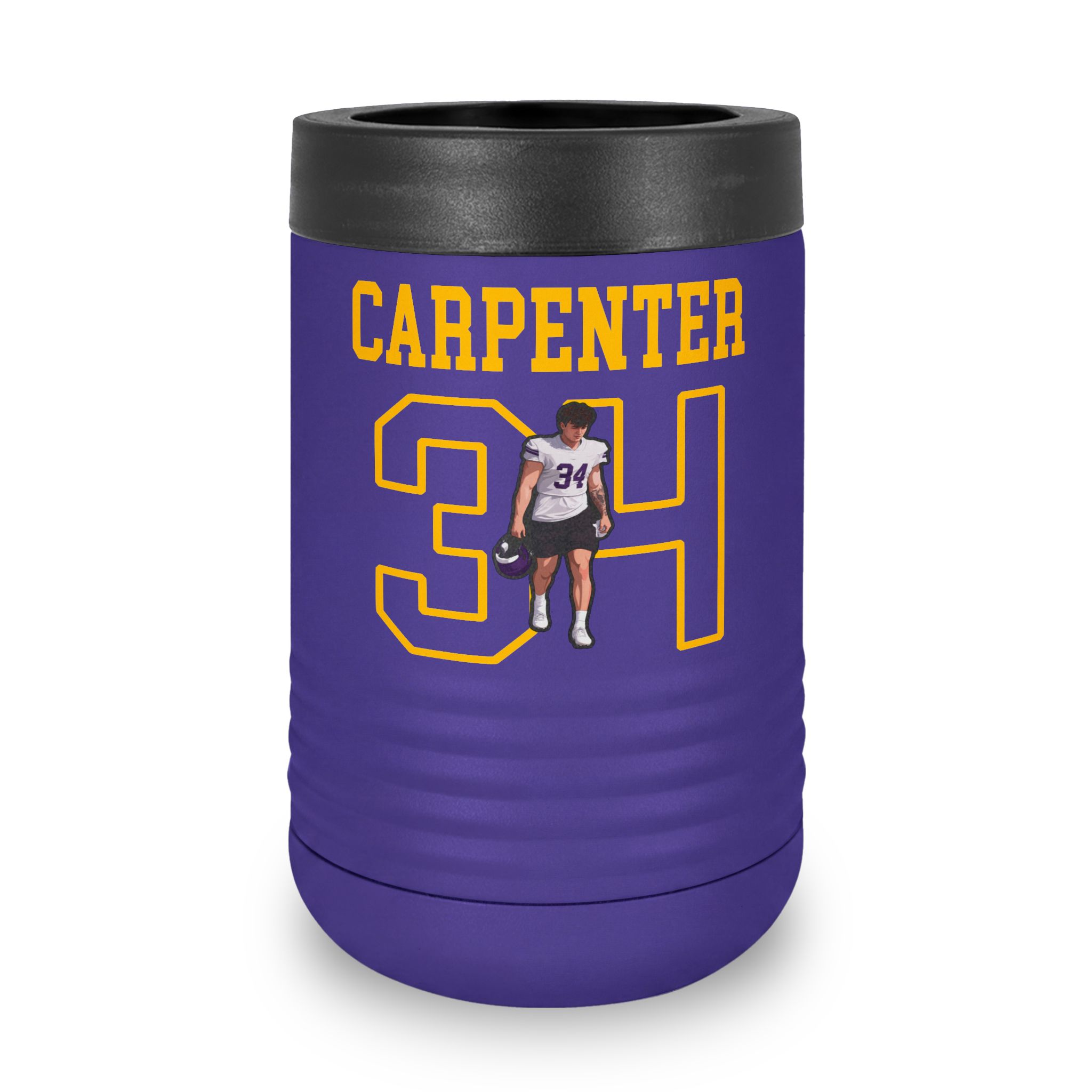 Stainless Can Cooler — character_shirsey in Purple