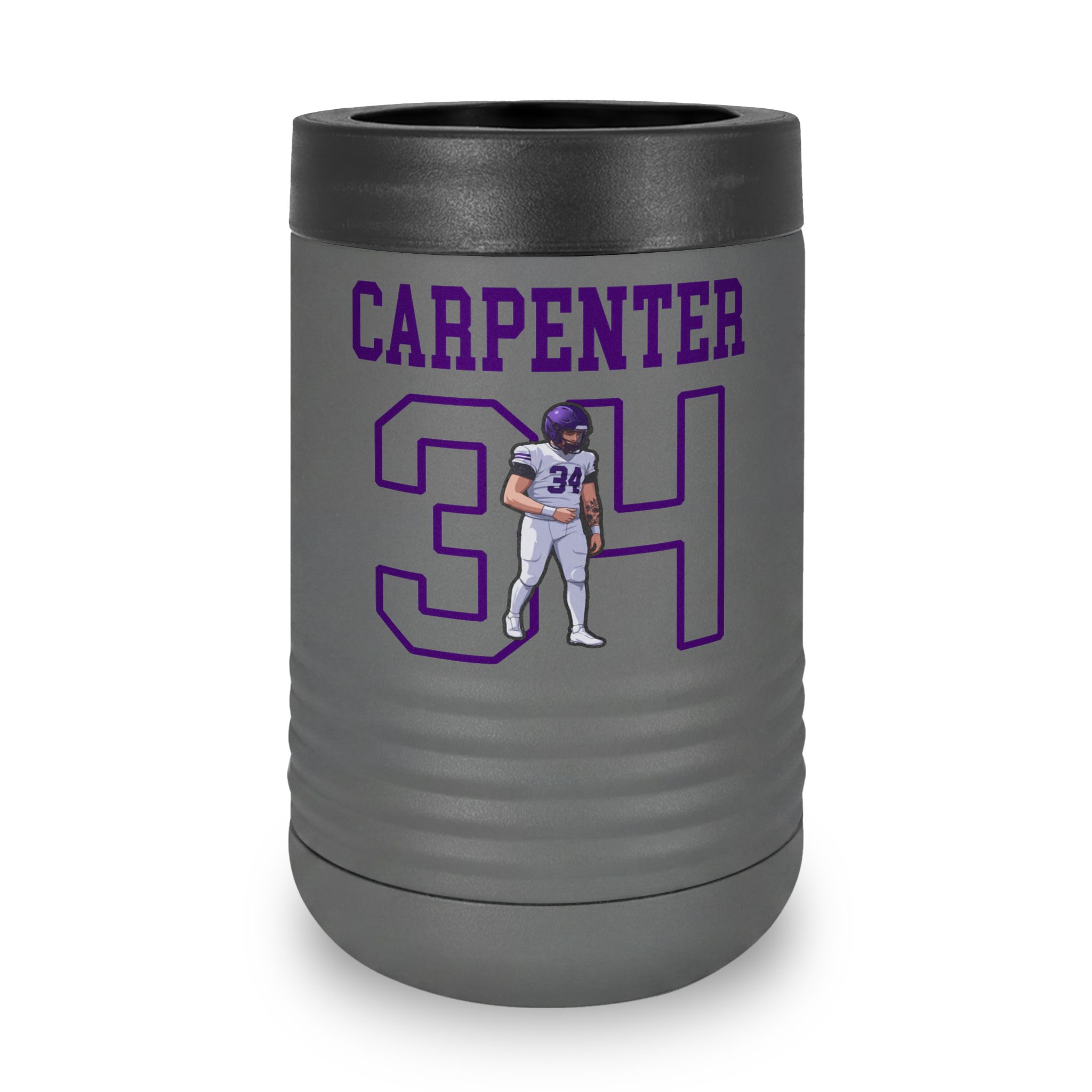 Stainless Can Cooler — character_shirsey in Grey