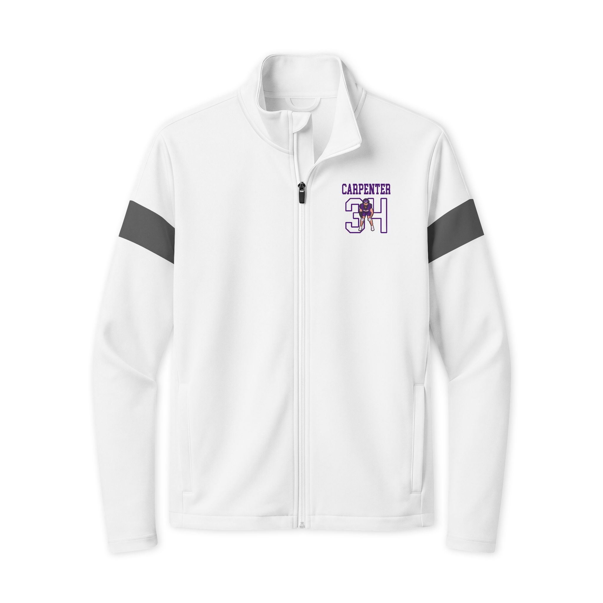 Travel Full-Zip Jacket — character_shirsey in White/ Iron Grey