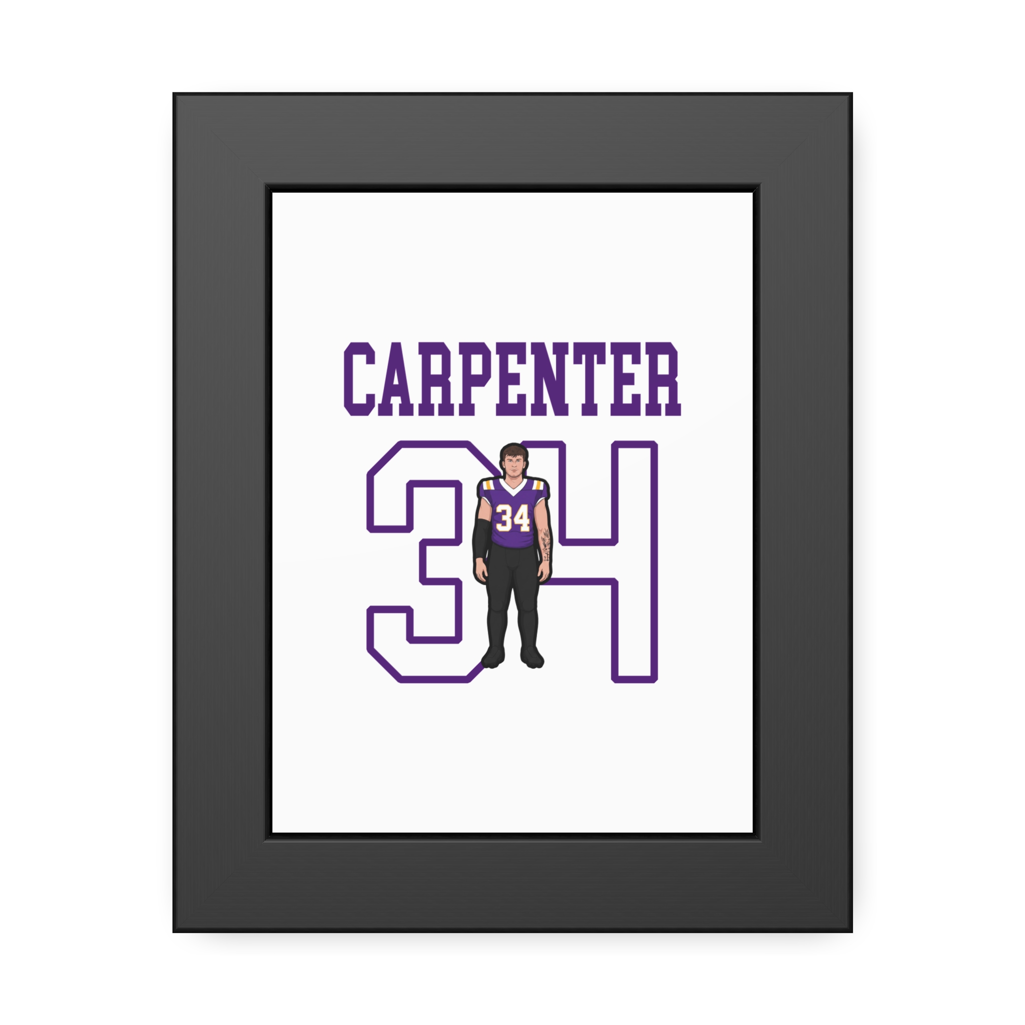 Framed Poster — character_shirsey in Black