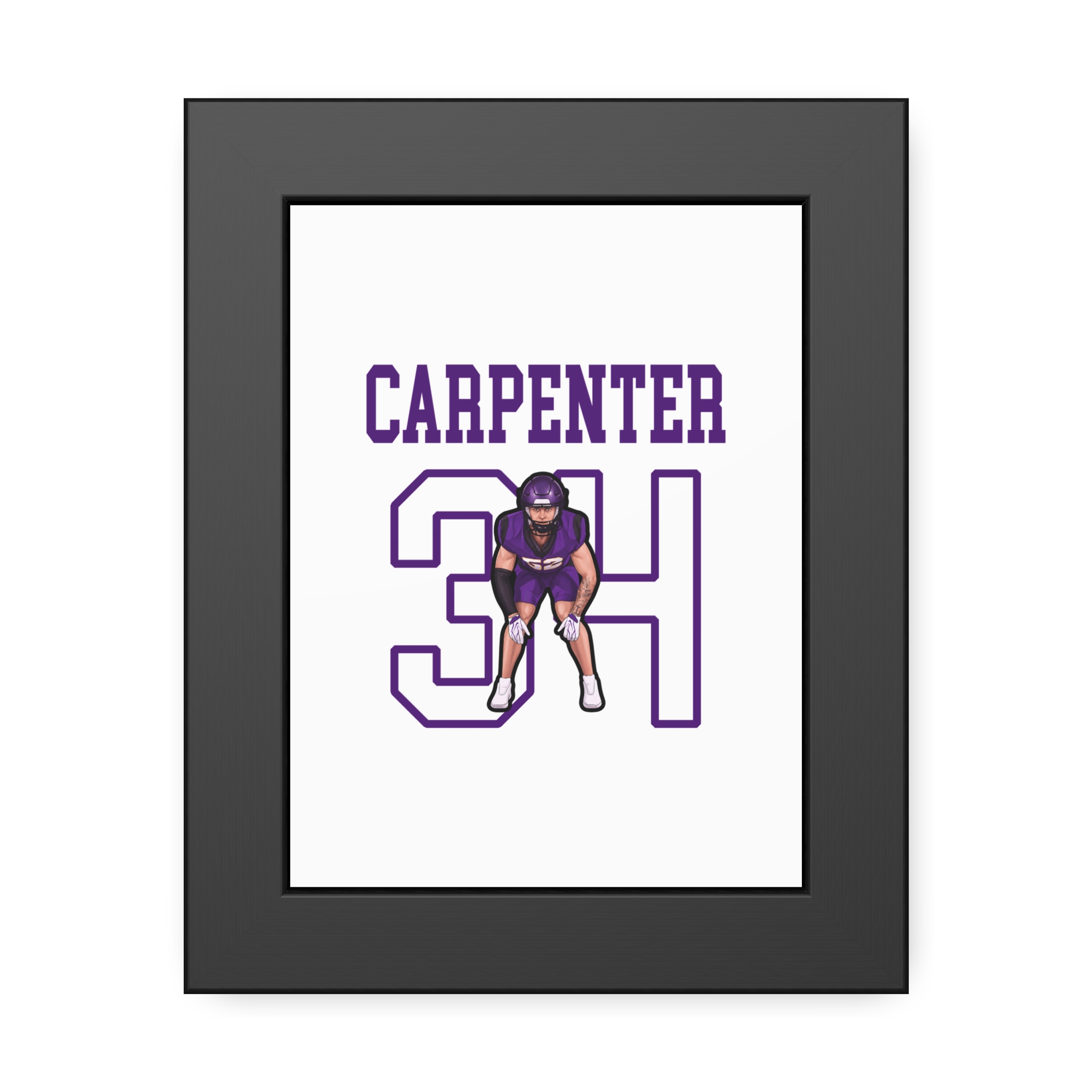 Framed Poster — character_shirsey in Black