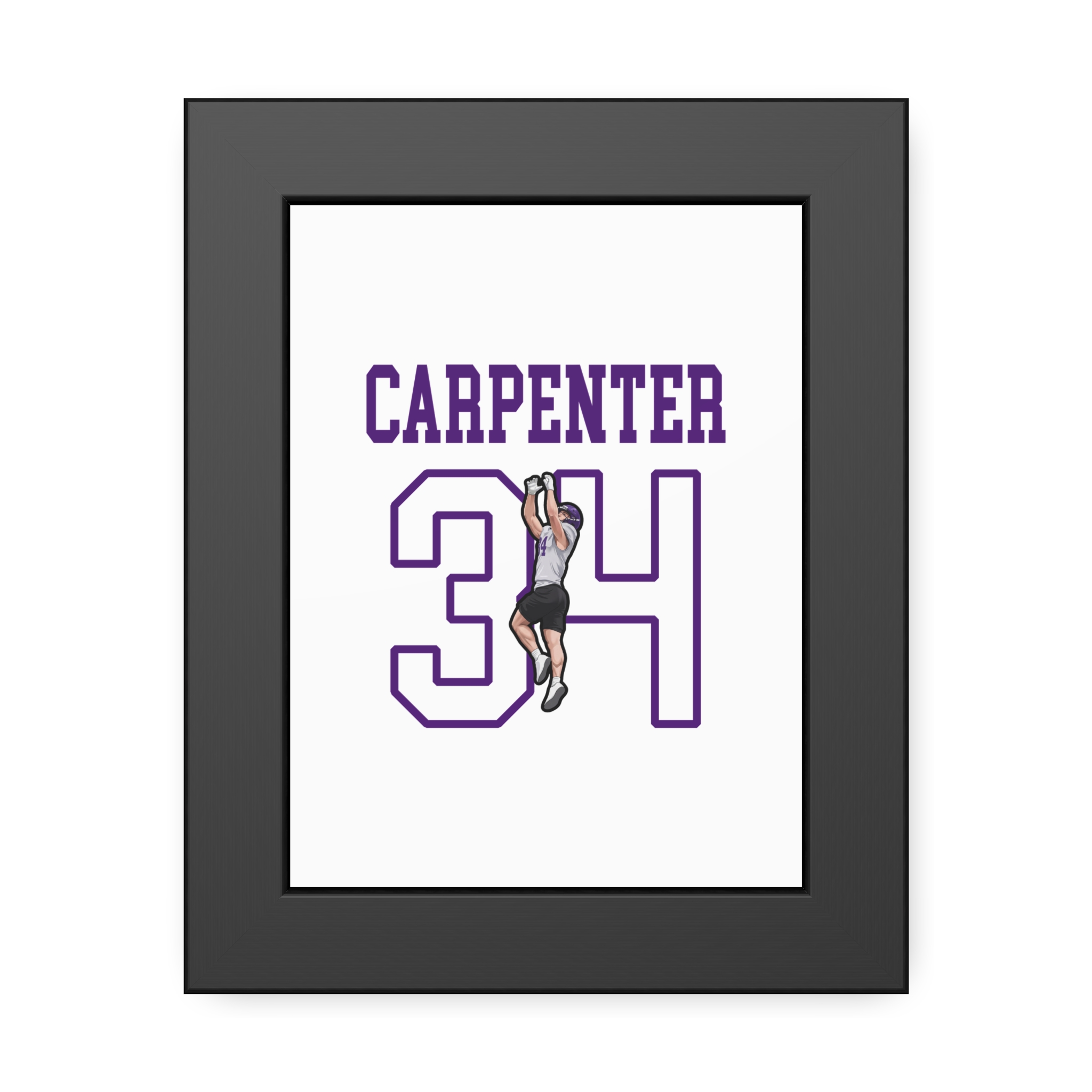 Framed Poster — character_shirsey in Black