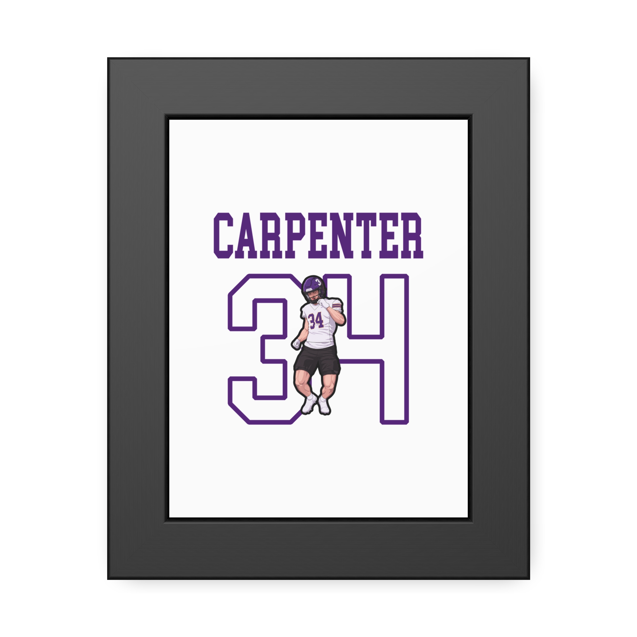 Framed Poster — character_shirsey in Black