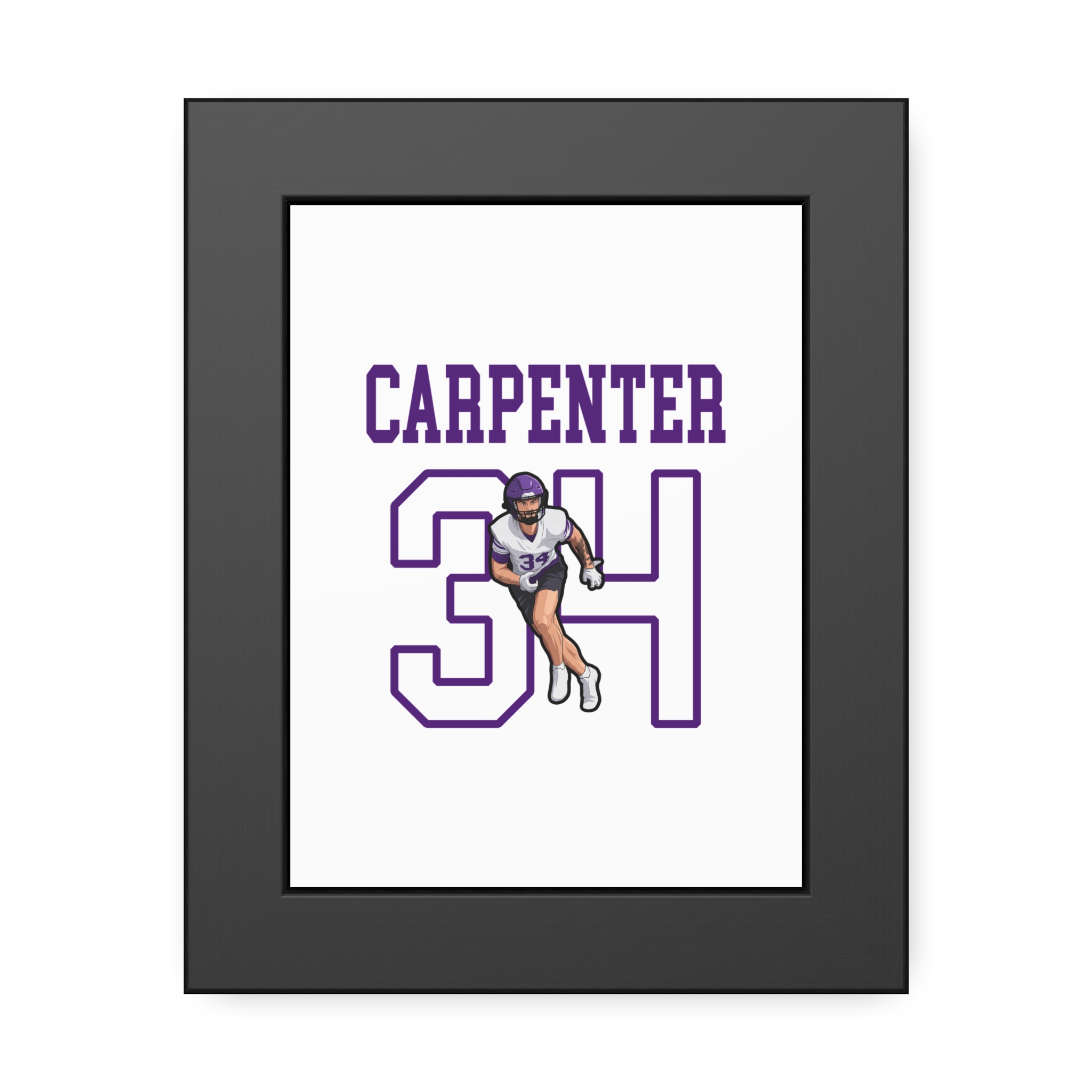 Framed Poster — character_shirsey in Black