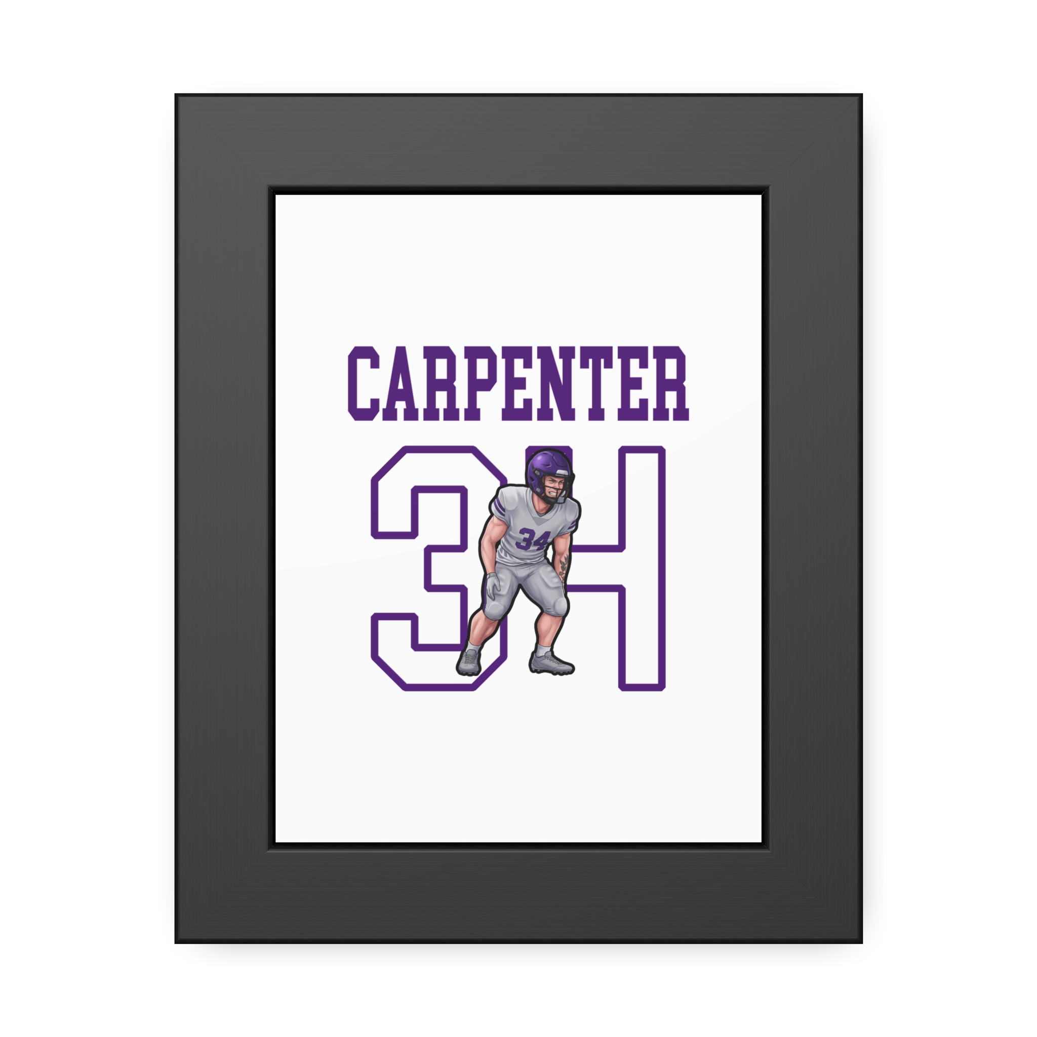 Framed Poster — character_shirsey in Black
