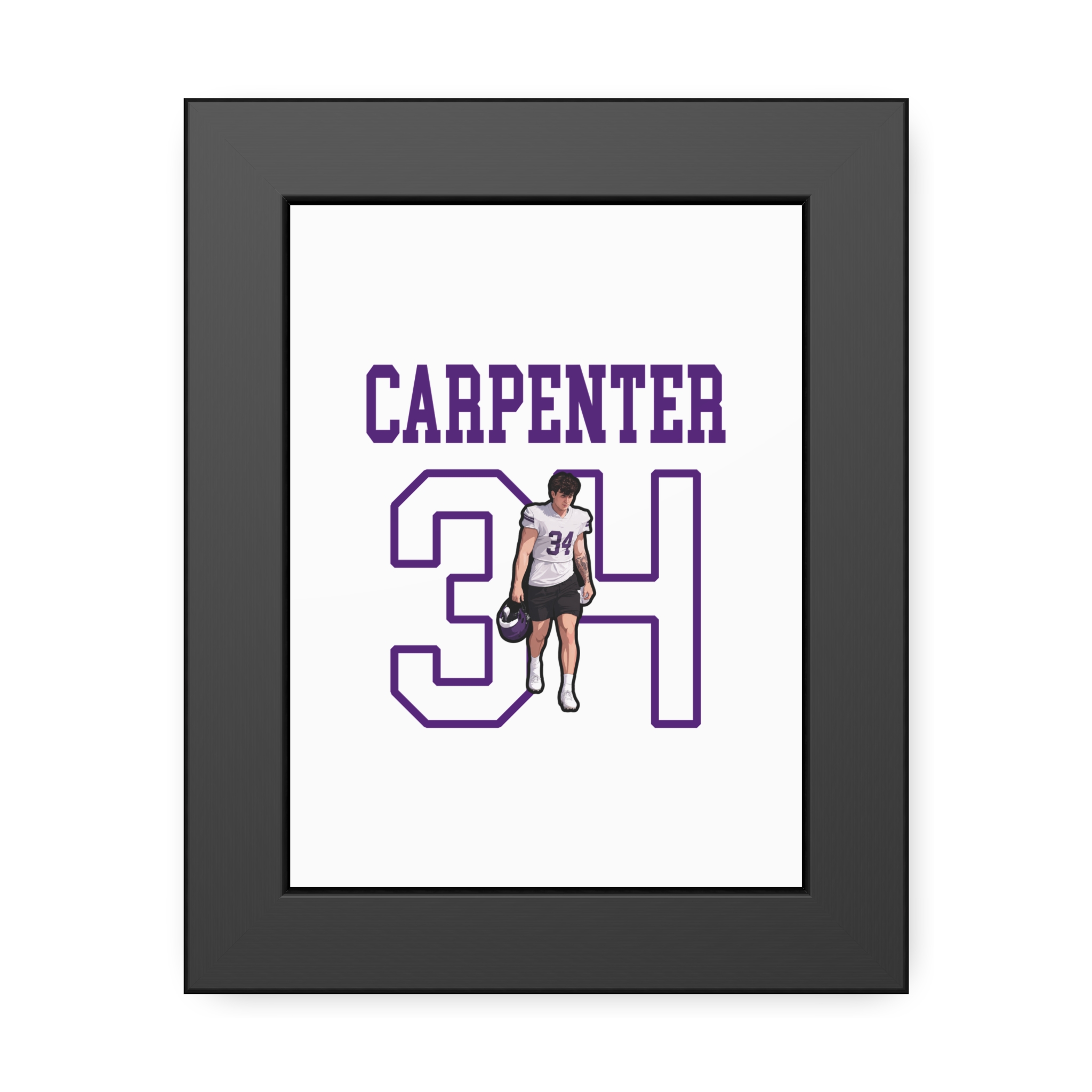 Framed Poster — character_shirsey in Black