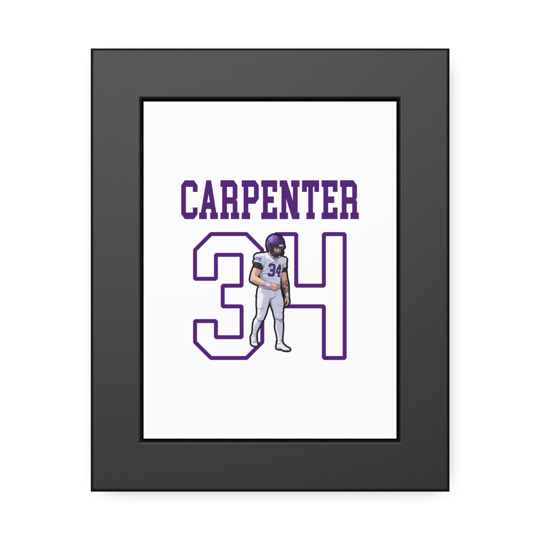 Framed Poster — character_shirsey in Black