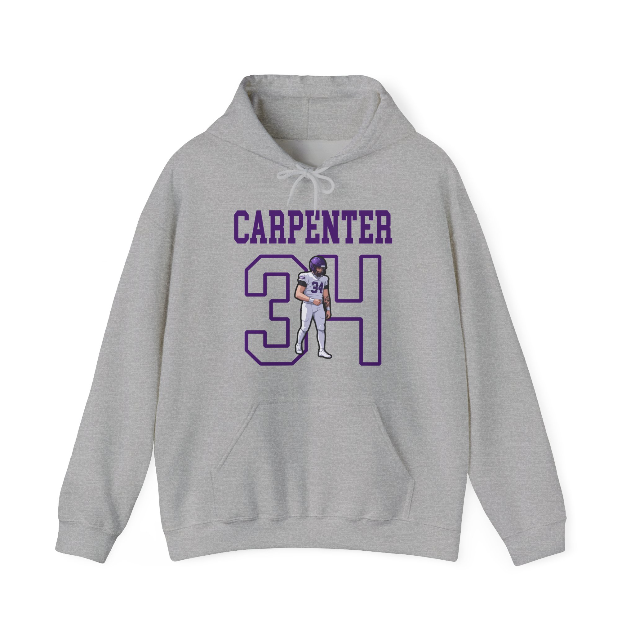 Hoodie — character_shirsey in Grey