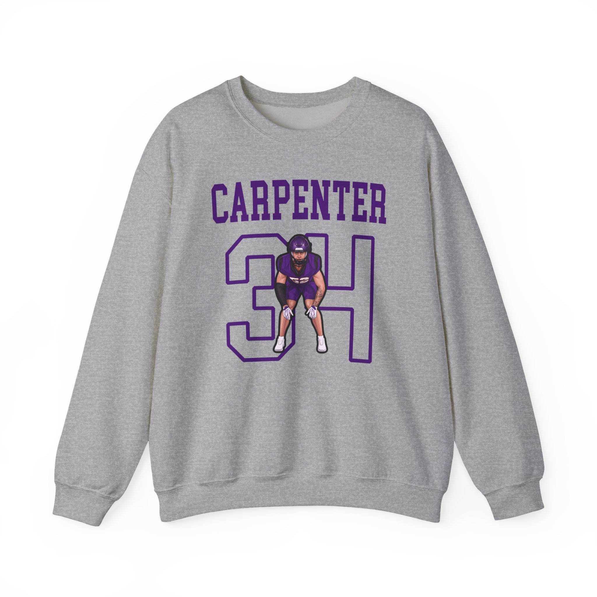Crewneck Sweatshirt — character_shirsey in Grey