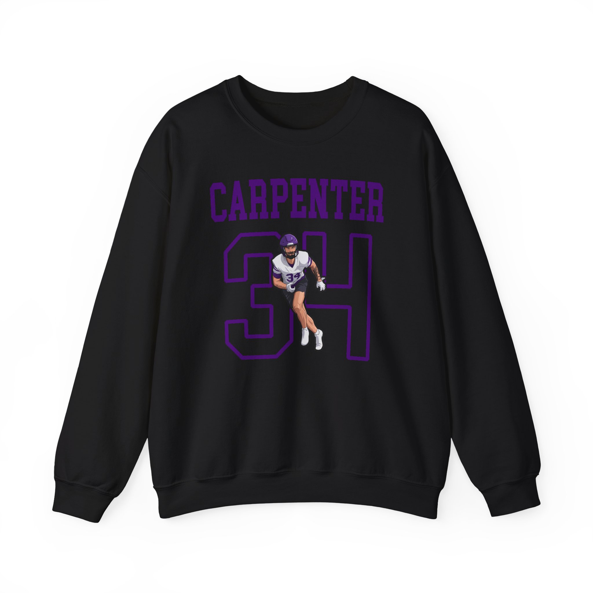 Crewneck Sweatshirt — character_shirsey in Black