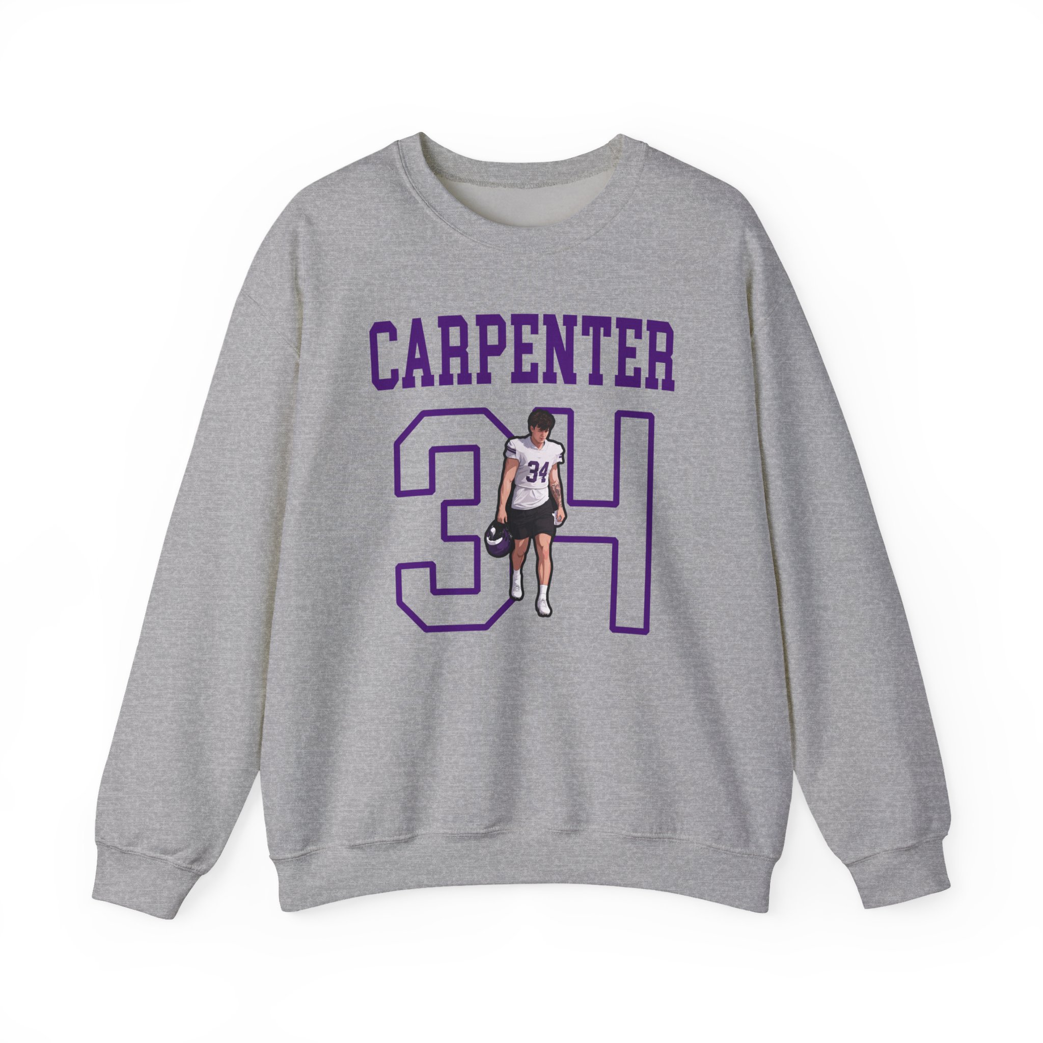 Crewneck Sweatshirt — character_shirsey in Grey