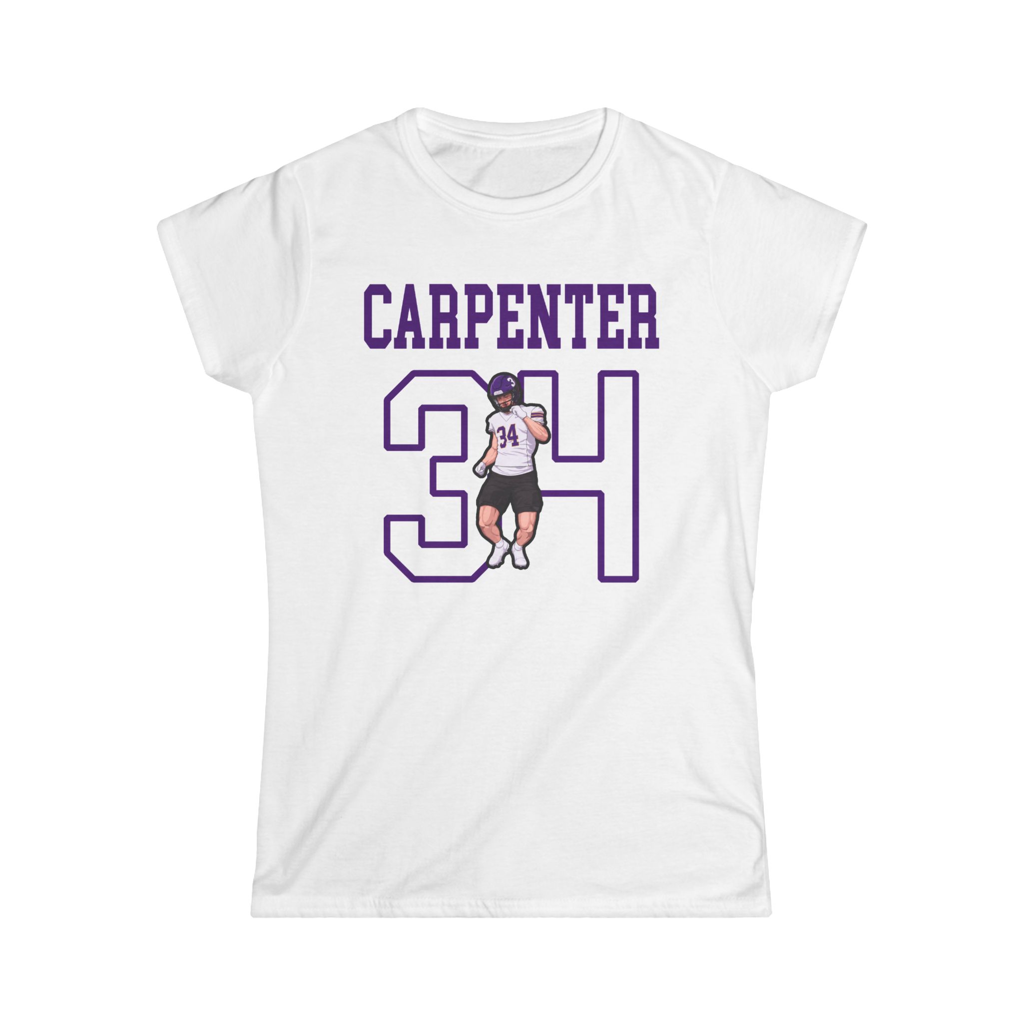 Women's Softstyle Tee — character_shirsey in White