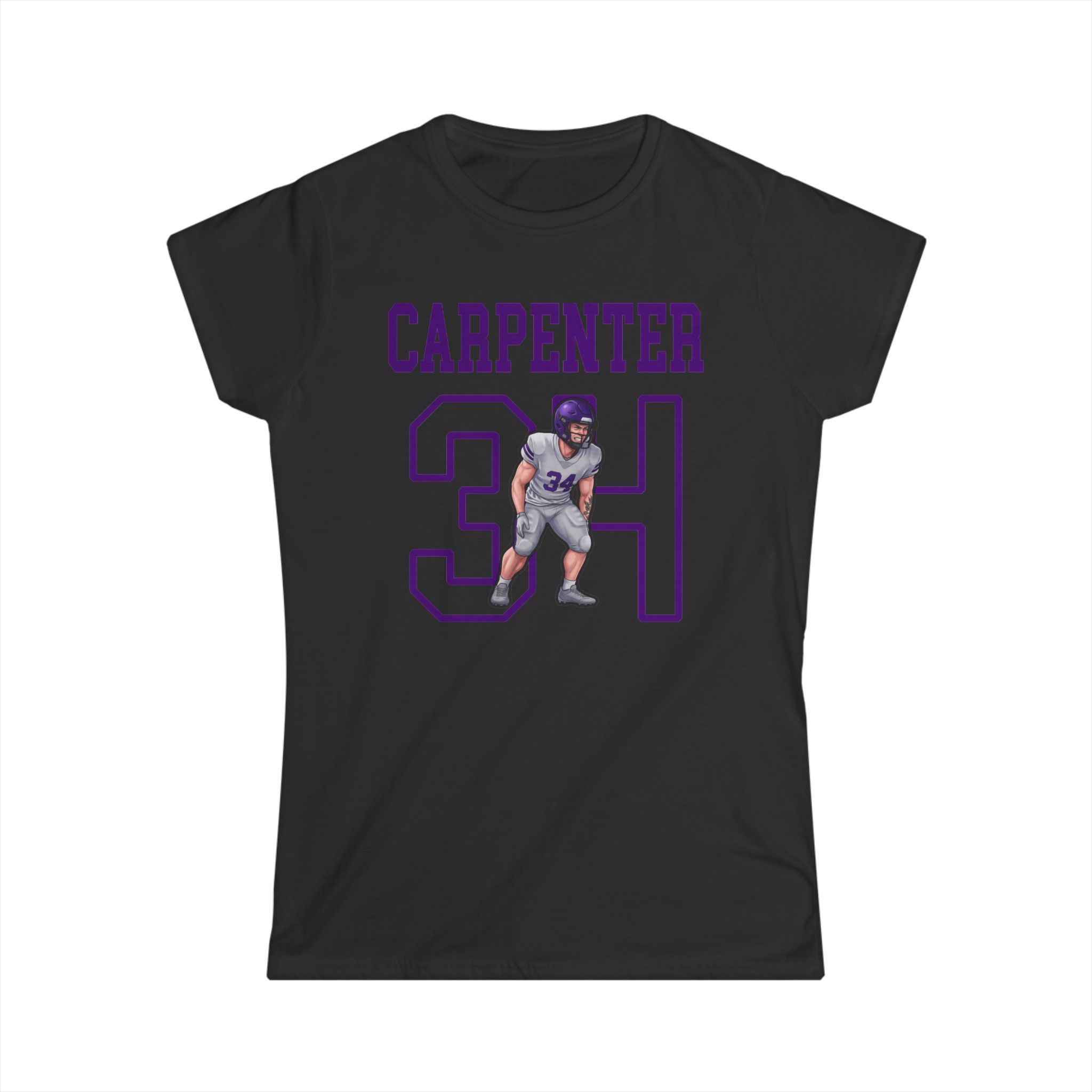 Women's Softstyle Tee — character_shirsey in Black