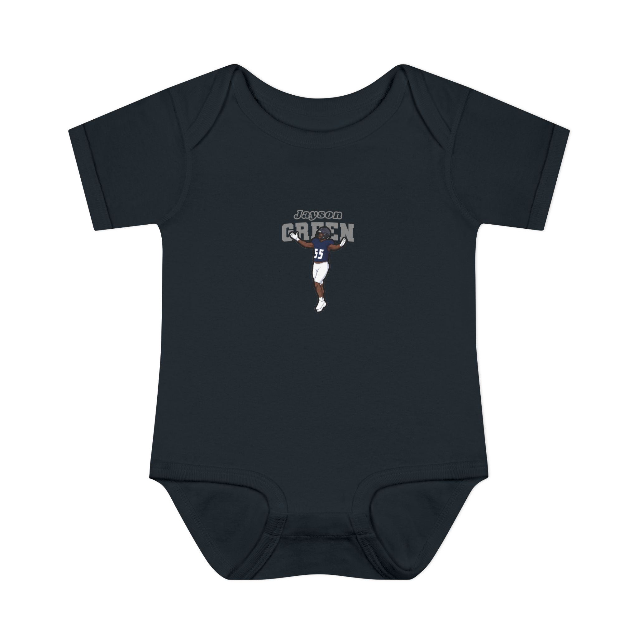 Baby Onesie — character_name_arch in Black