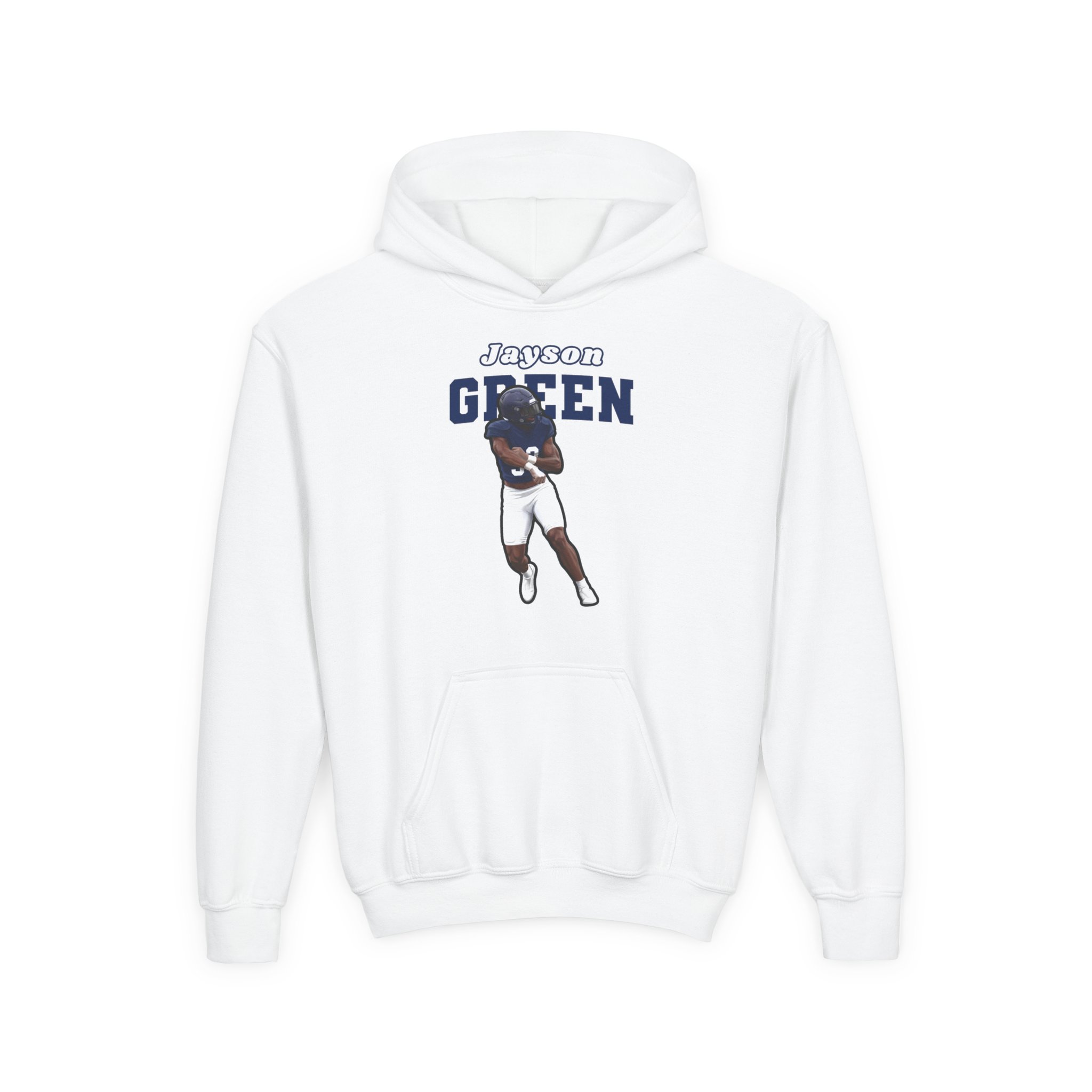 Youth Hoodie — character_name_arch in White