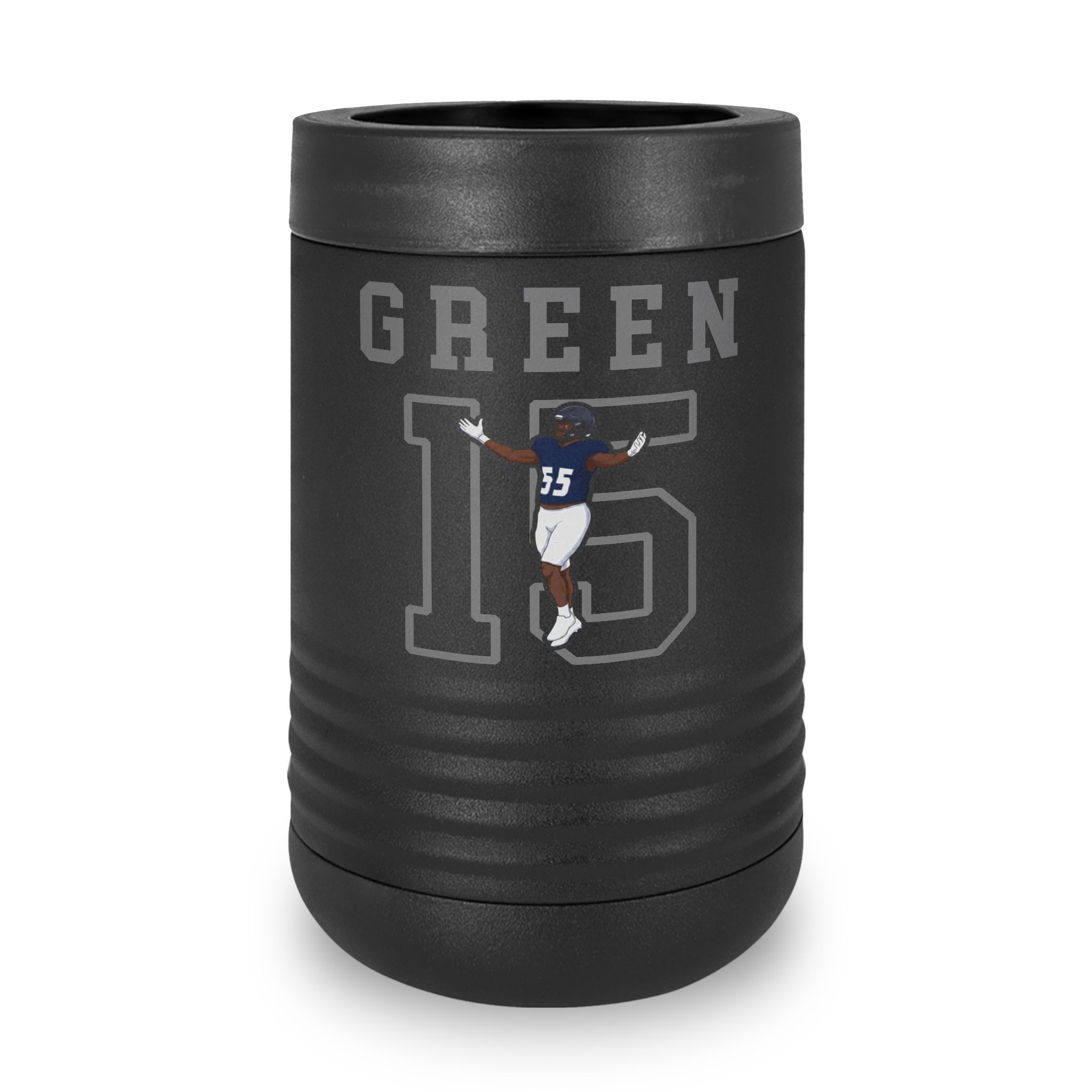 Stainless Can Cooler — character_shirsey in Black