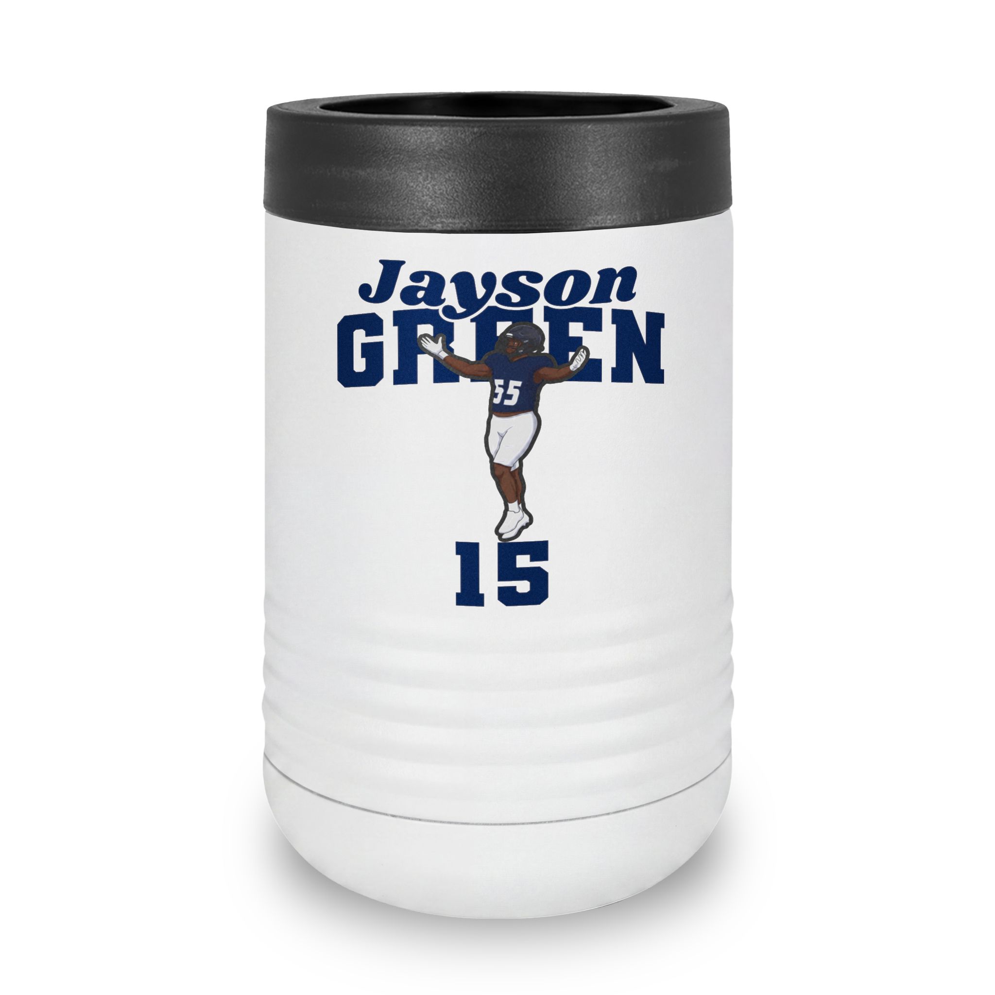 Stainless Can Cooler — character_signature_arch in White