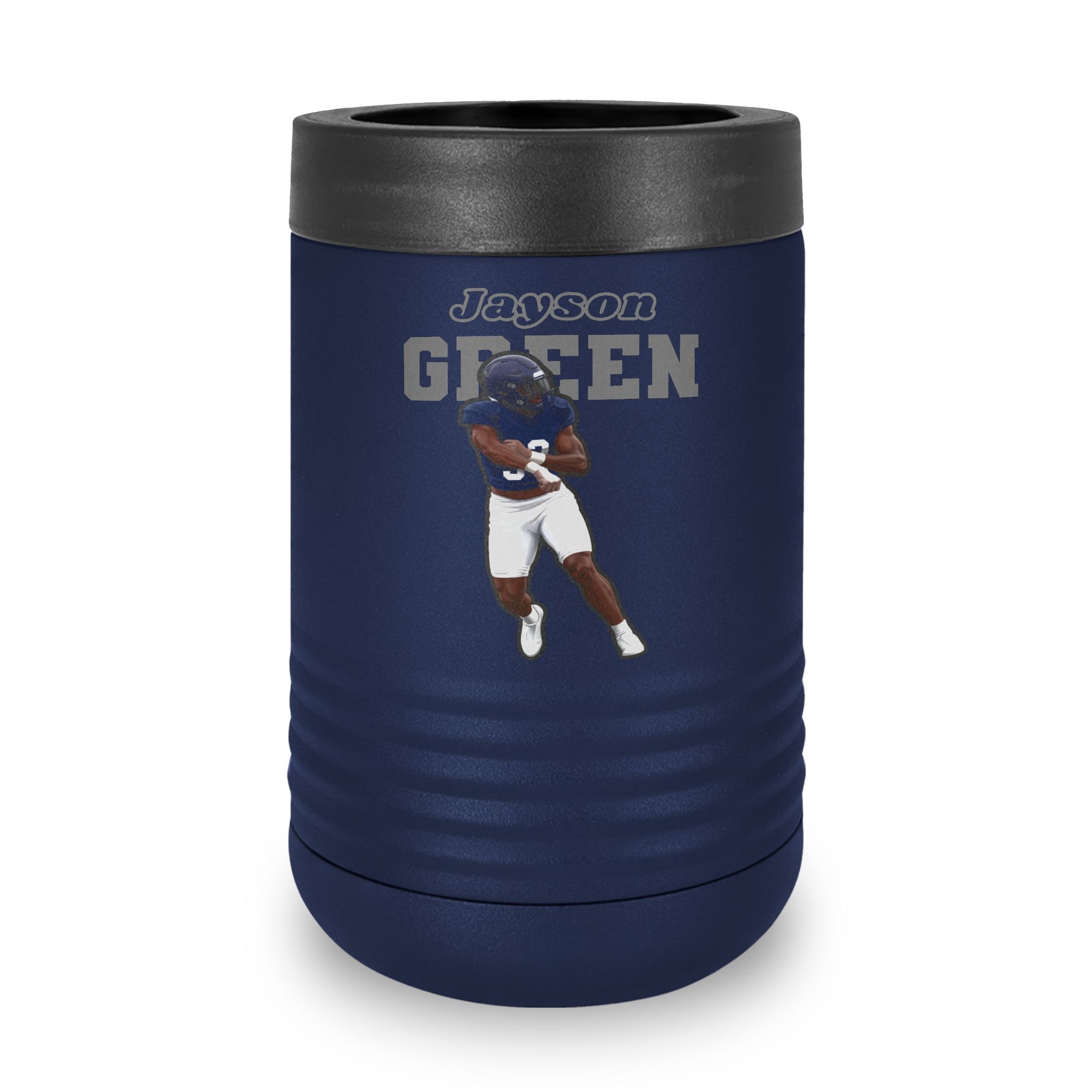 Stainless Can Cooler — character_name_arch in Navy