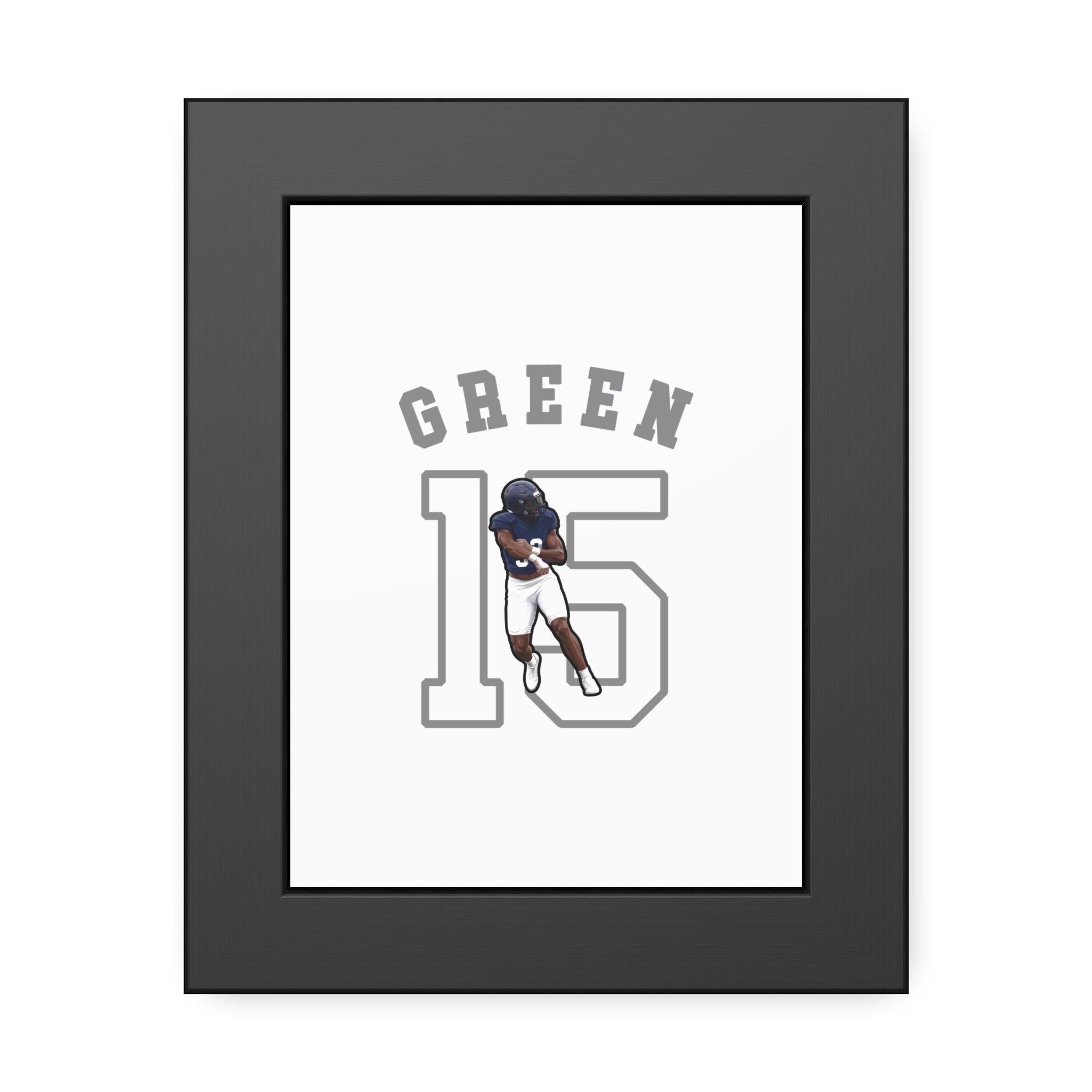 Framed Poster — character_shirsey_arch in Black