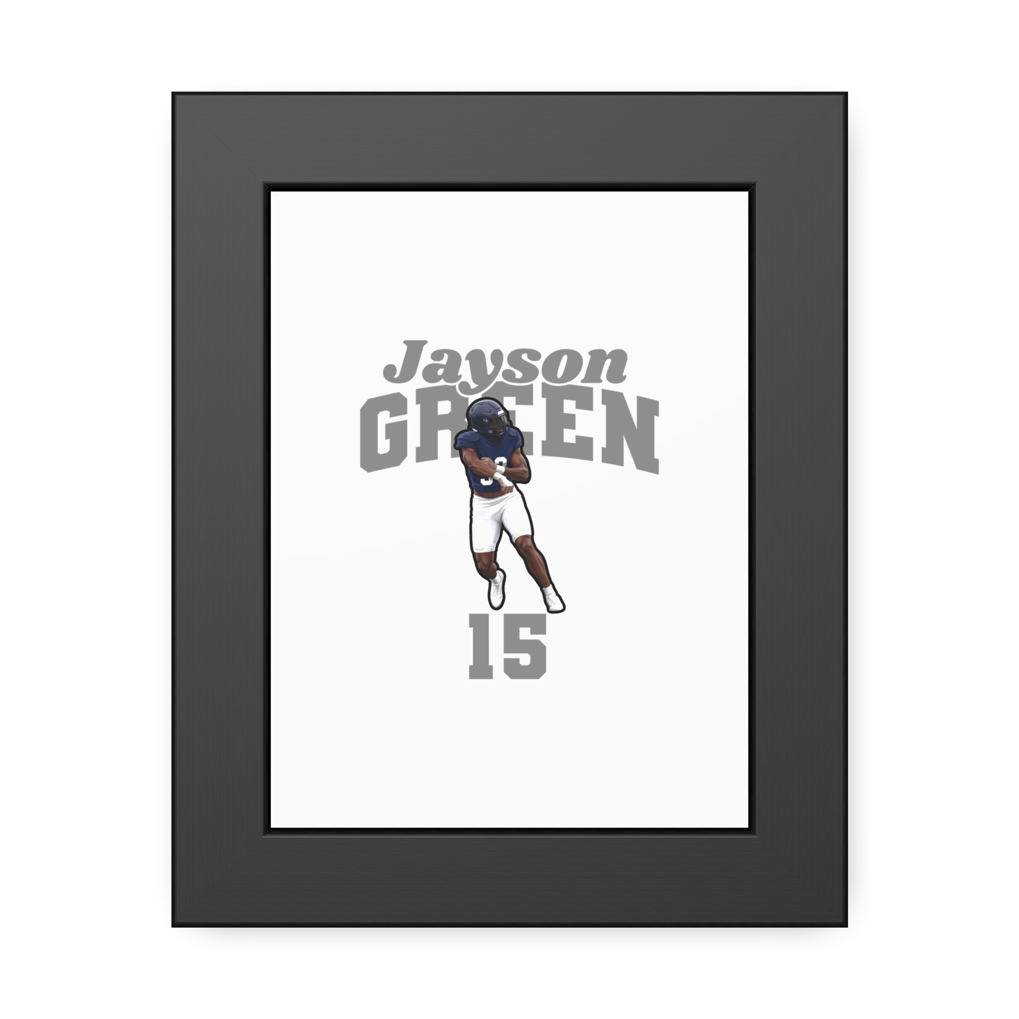 Framed Poster — character_signature_arch in Black