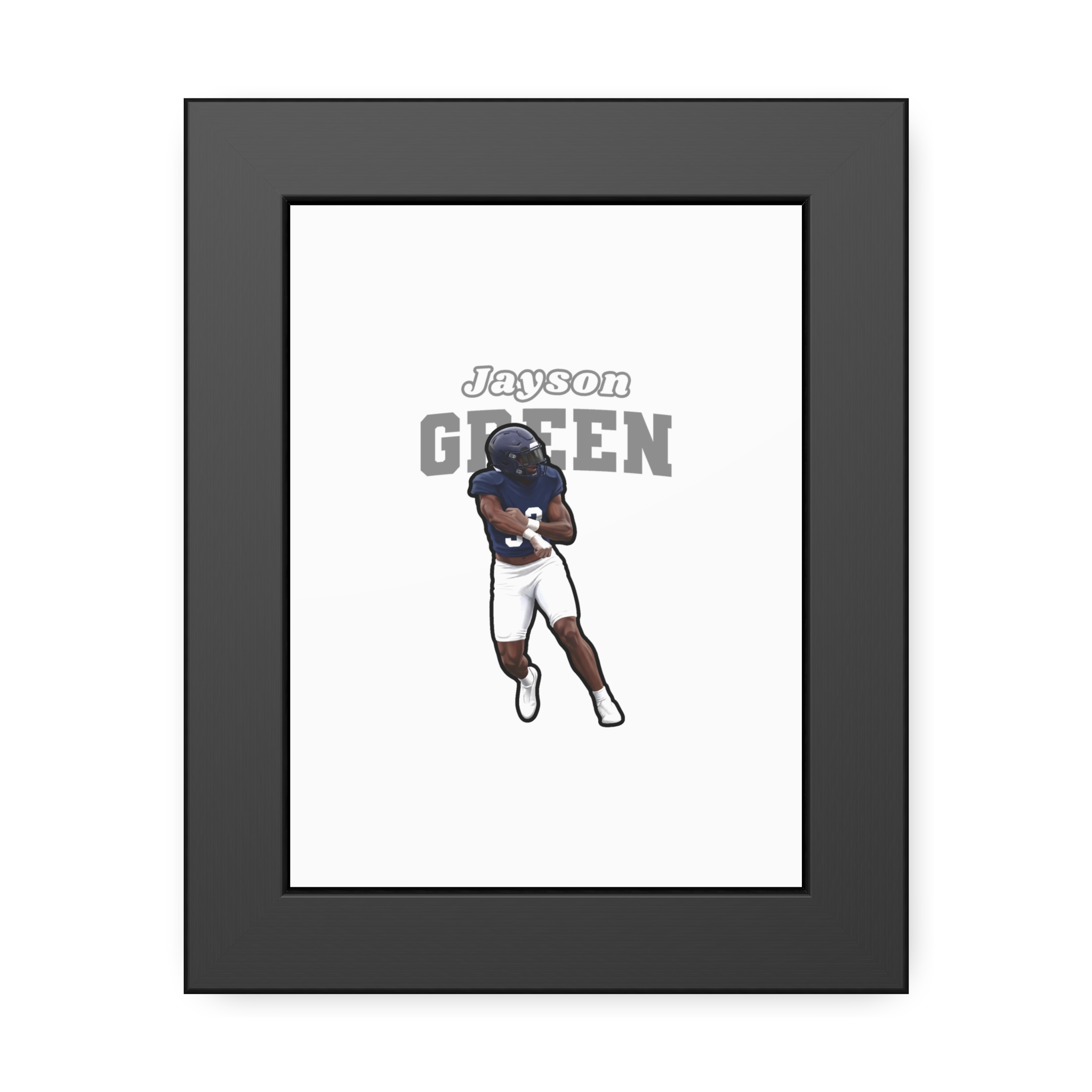 Framed Poster — character_name_arch in Black