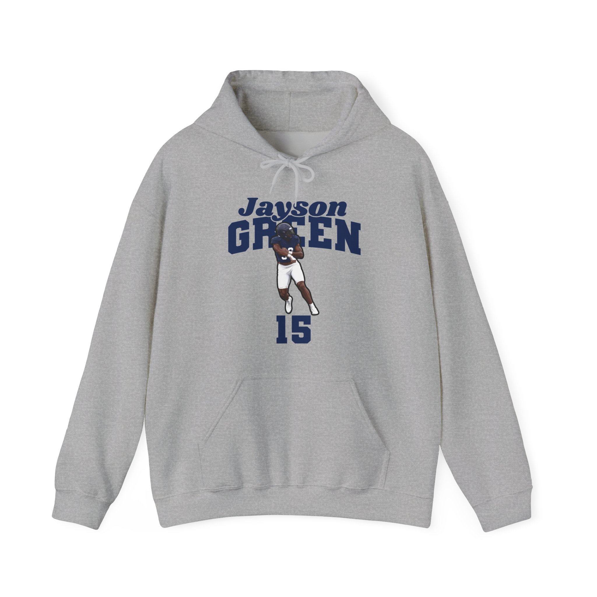 Hoodie — character_signature_arch in Grey