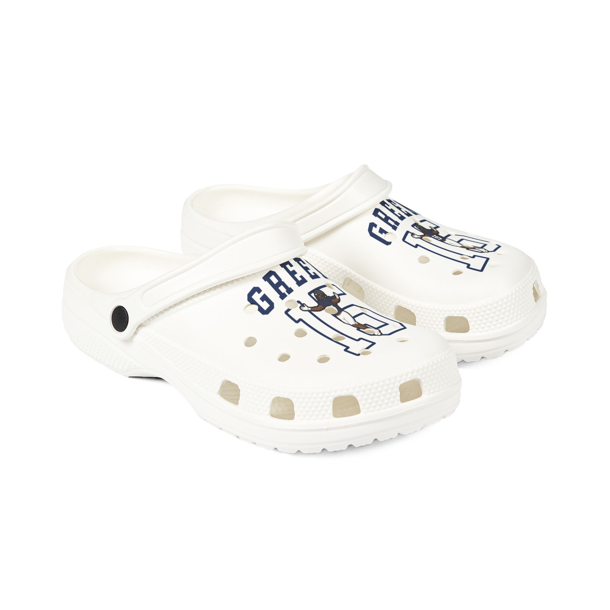 Rubber Clogs — character_shirsey in White