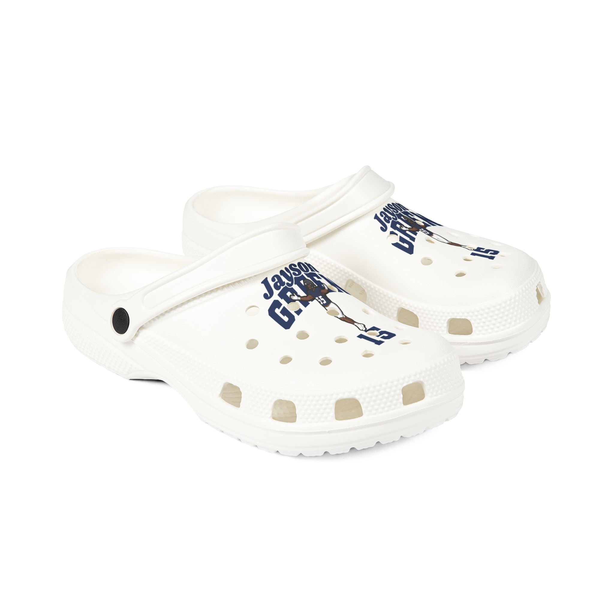 Rubber Clogs — character_signature_arch in White