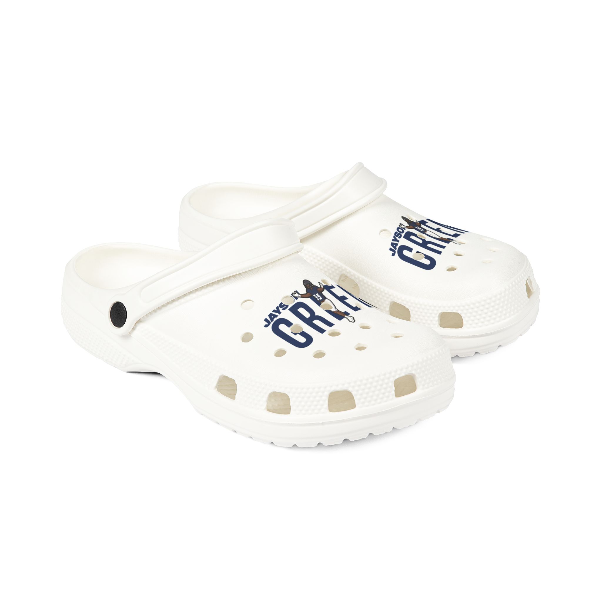 Rubber Clogs — character_player_name in White