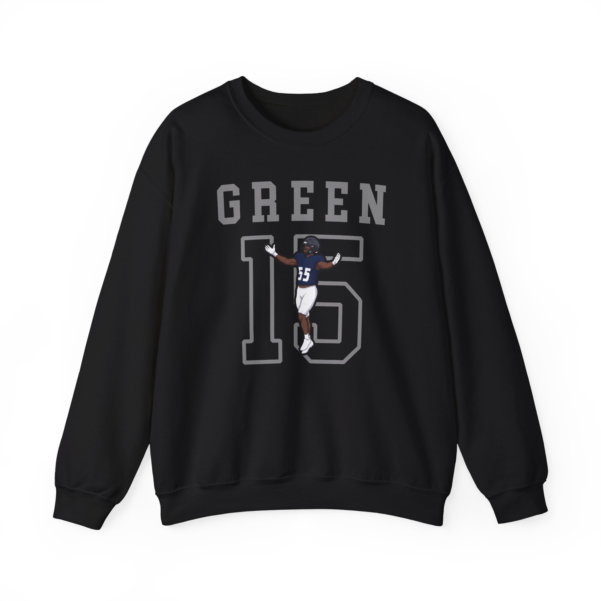 Crewneck Sweatshirt — character_shirsey in Black