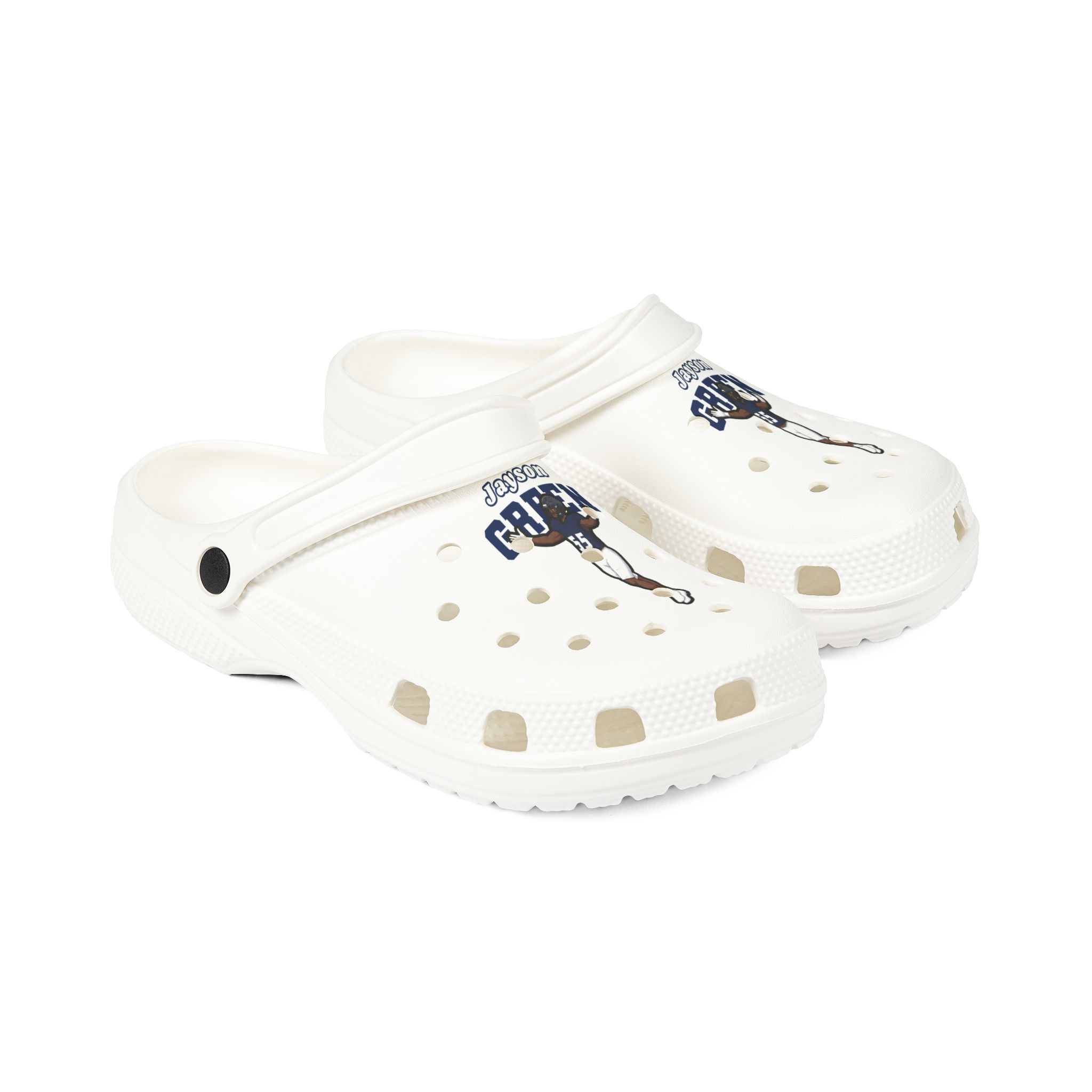 Rubber Clogs — character_name_arch in White