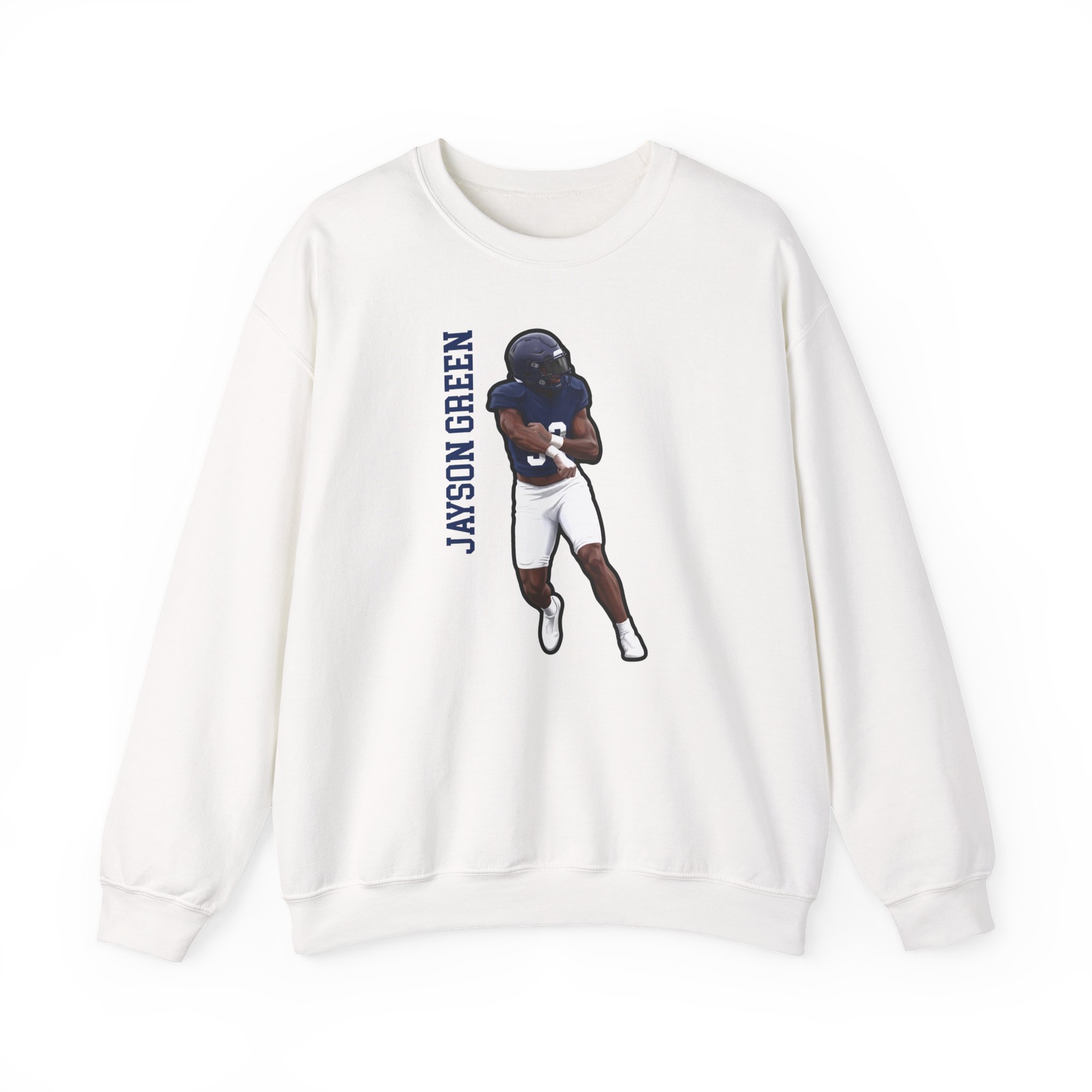 Crewneck Sweatshirt — character_name_vertical in White