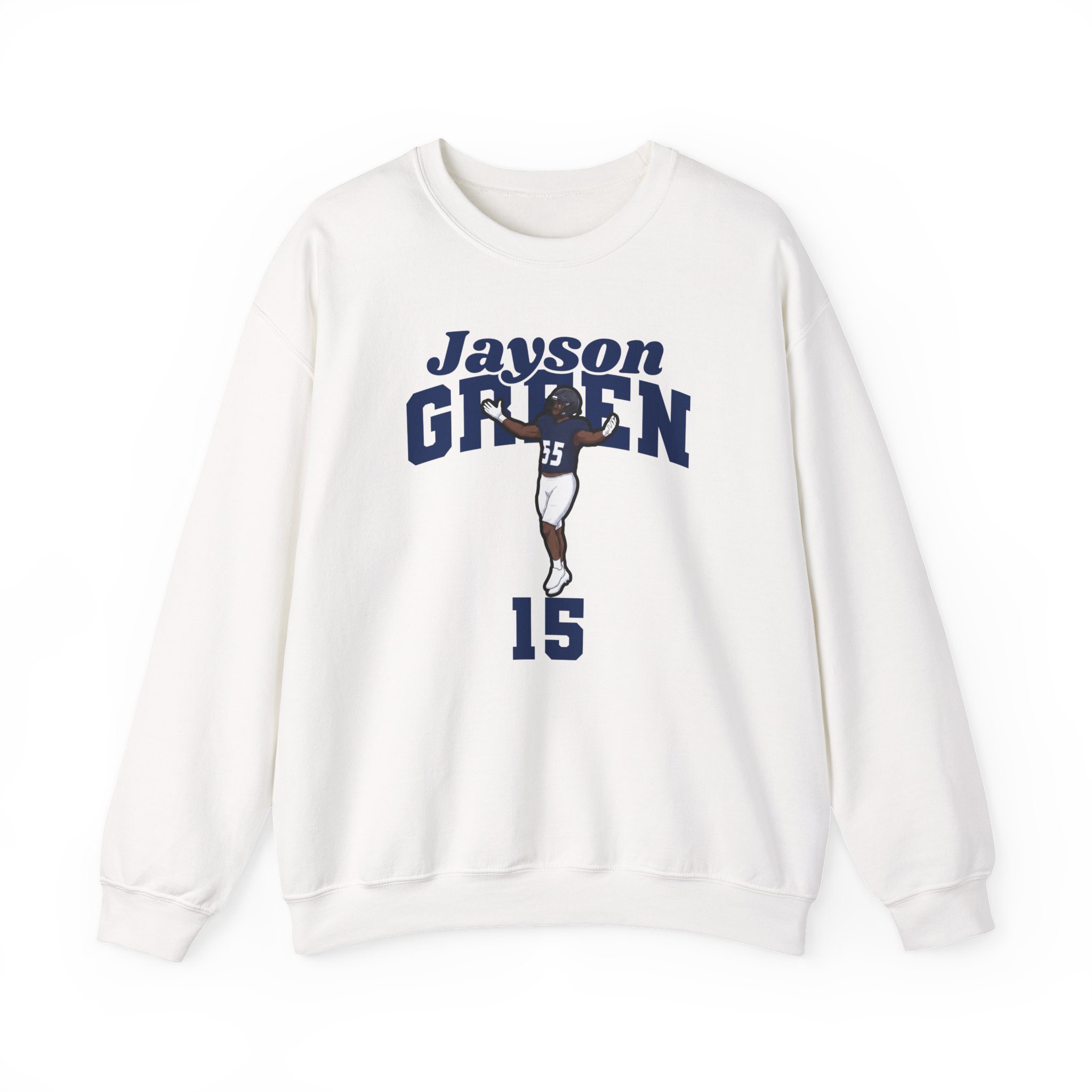 Crewneck Sweatshirt — character_signature_arch in White