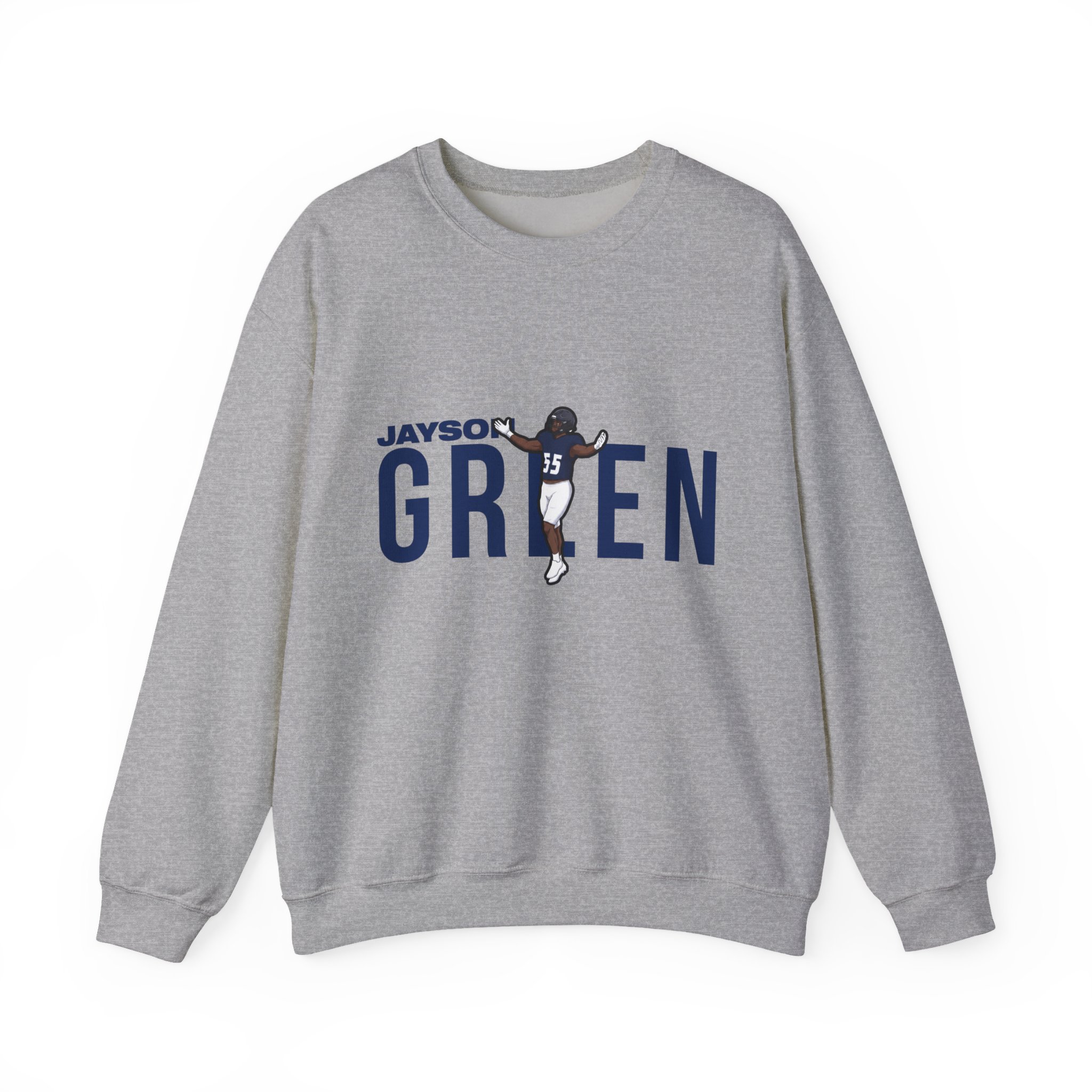 Crewneck Sweatshirt — character_player_name in Grey
