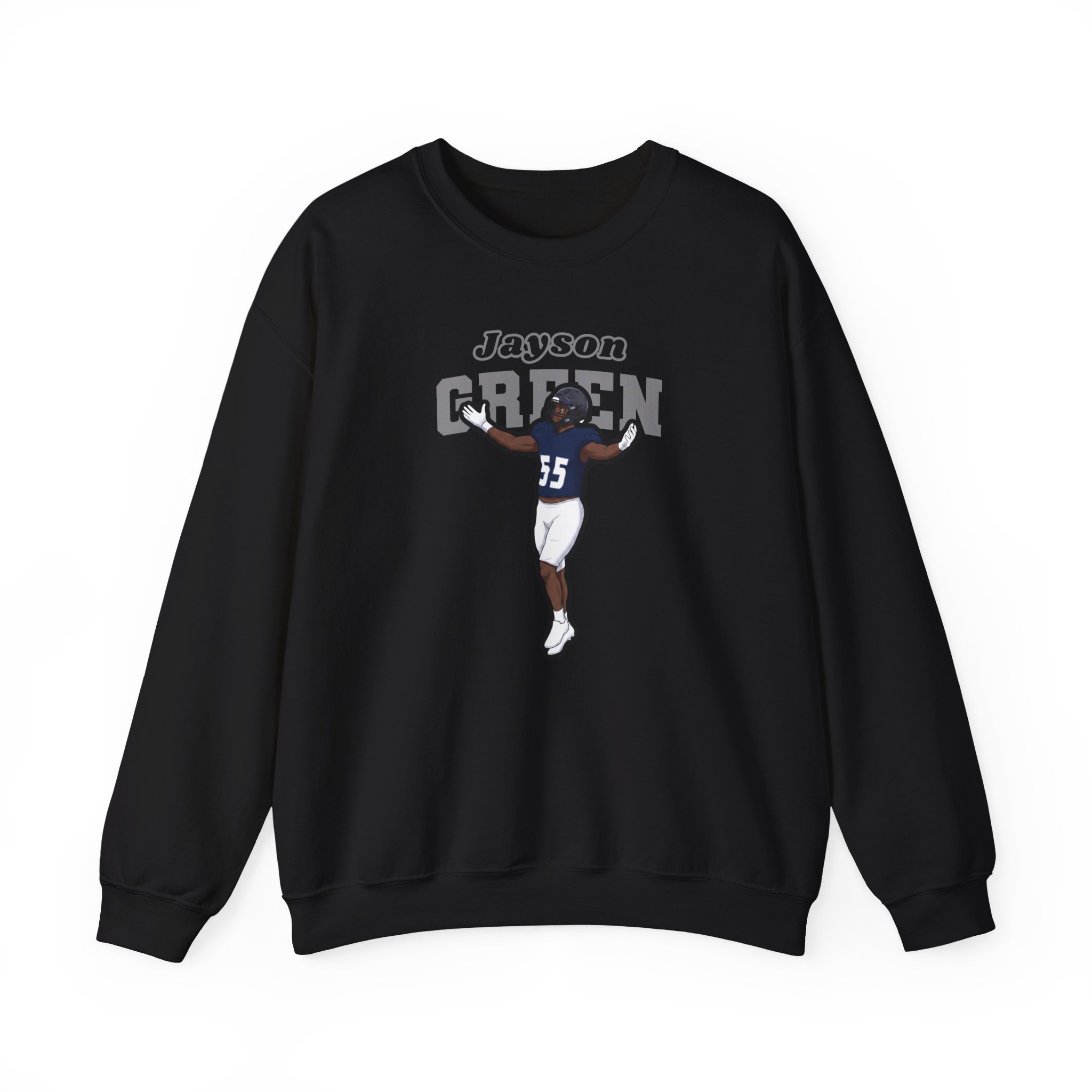 Crewneck Sweatshirt — character_name_arch in Black