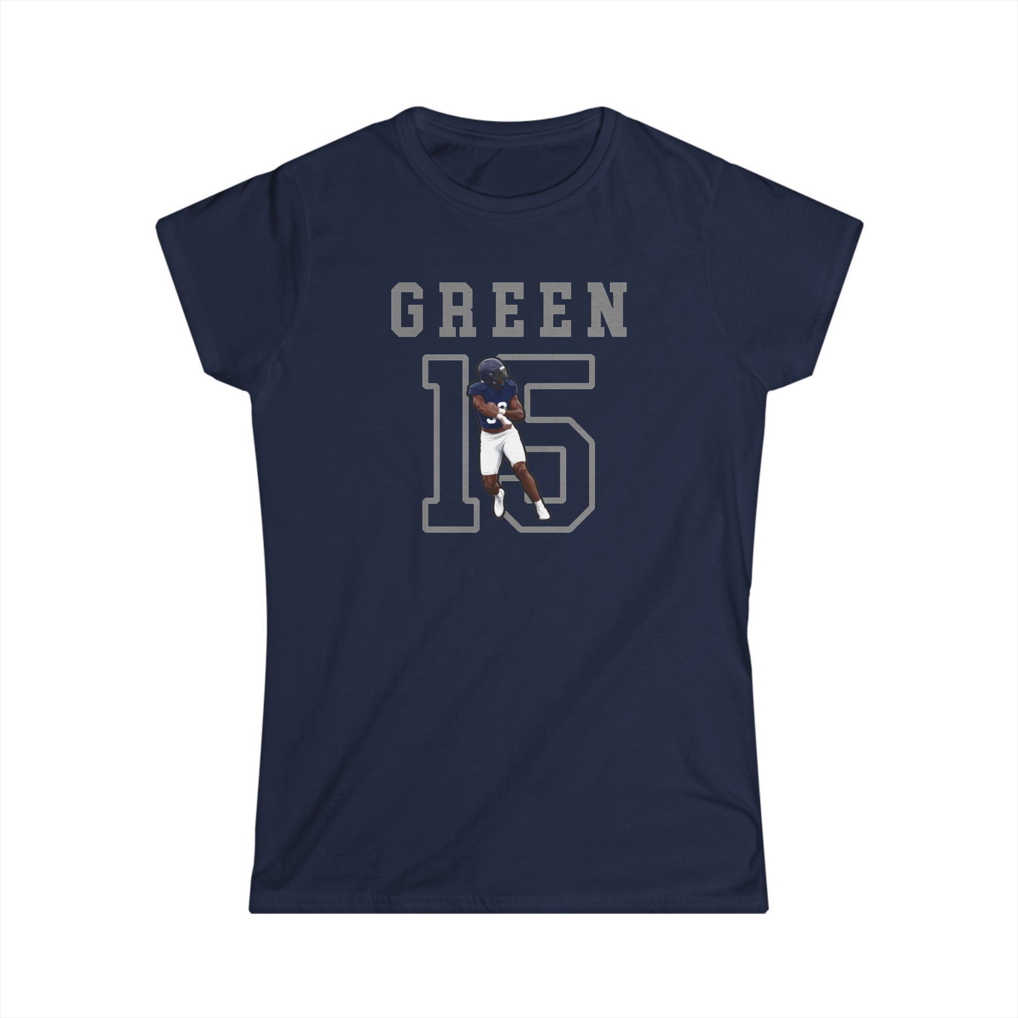 Women's Softstyle Tee — character_shirsey in Navy