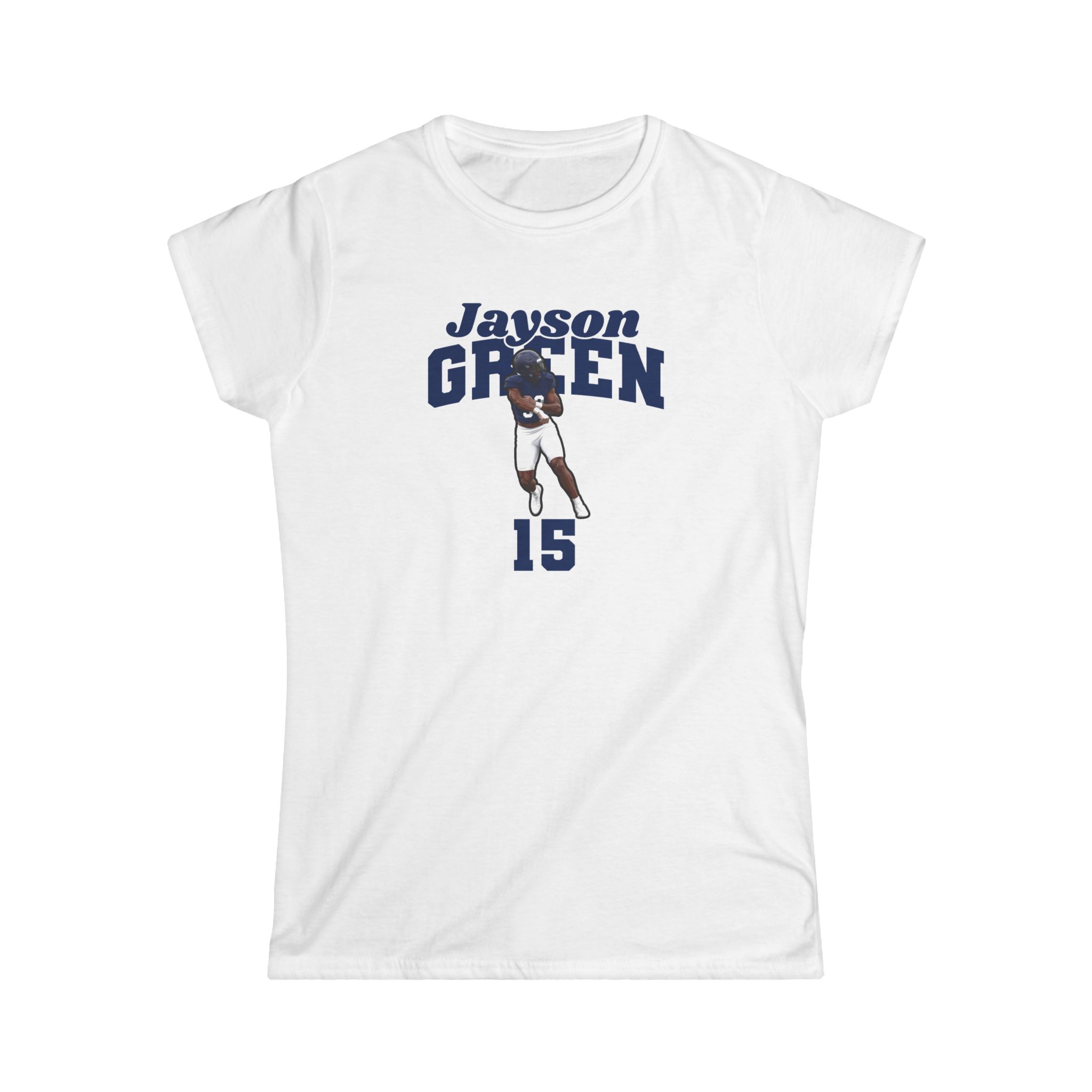 Women's Softstyle Tee — character_signature_arch in White