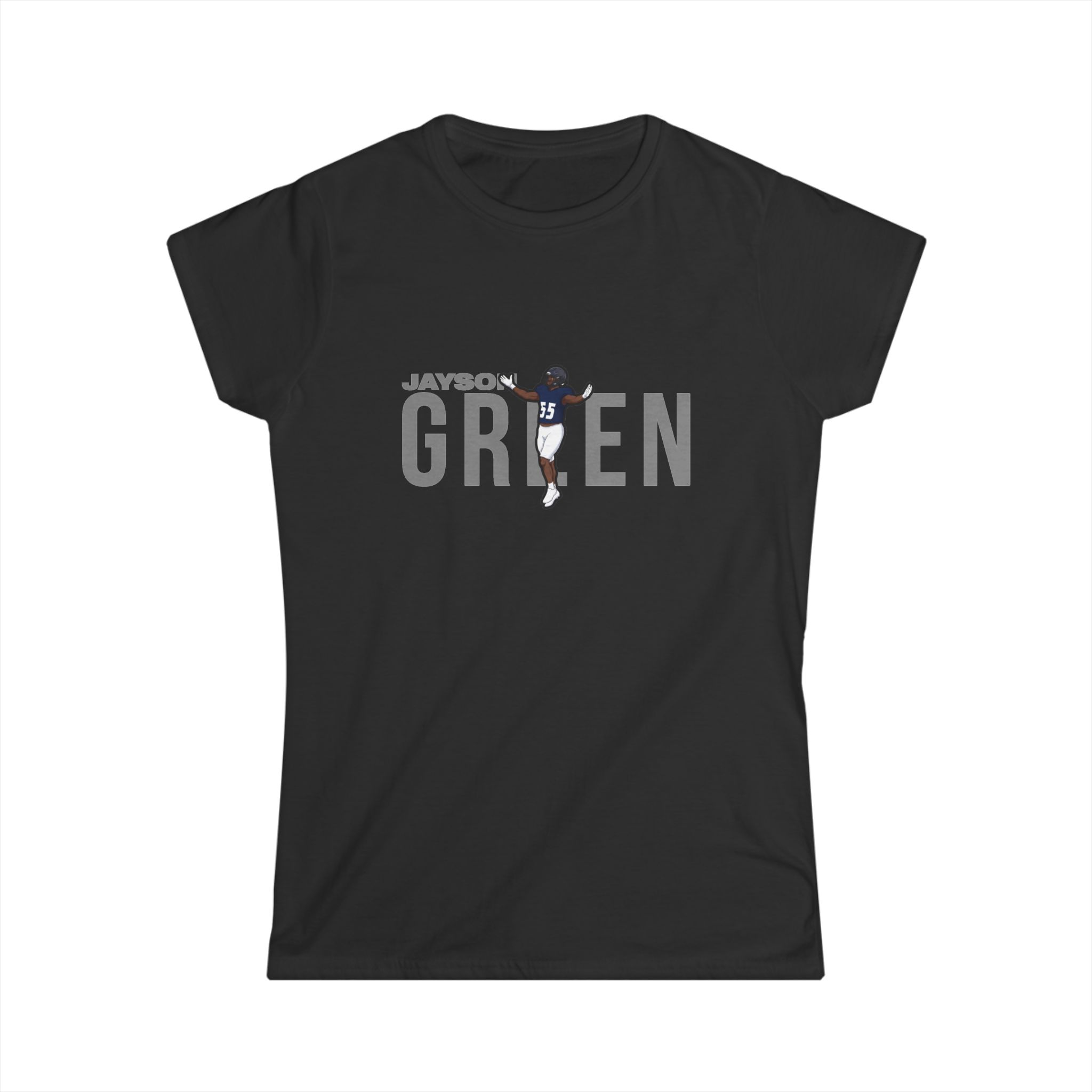 Women's Softstyle Tee — character_player_name in Black