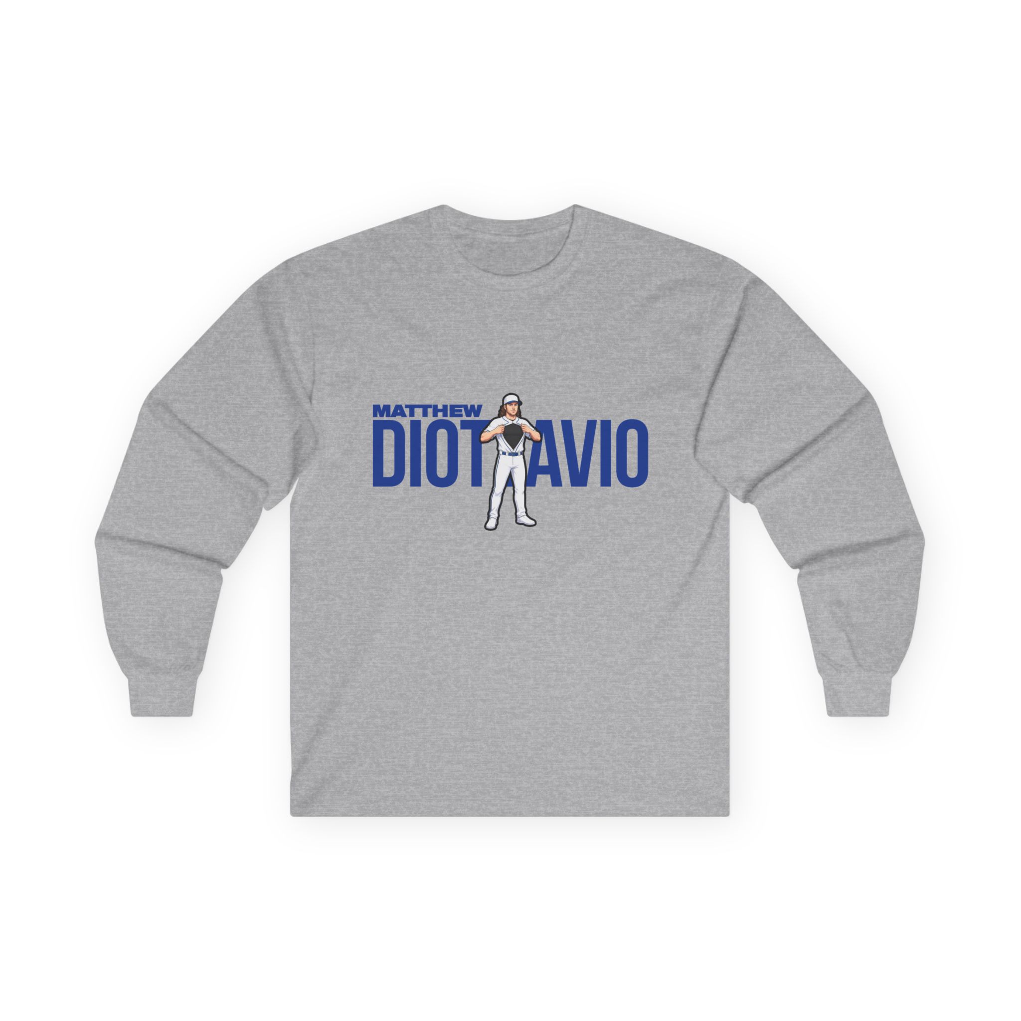 Long Sleeve Tee — character_player_name in Grey