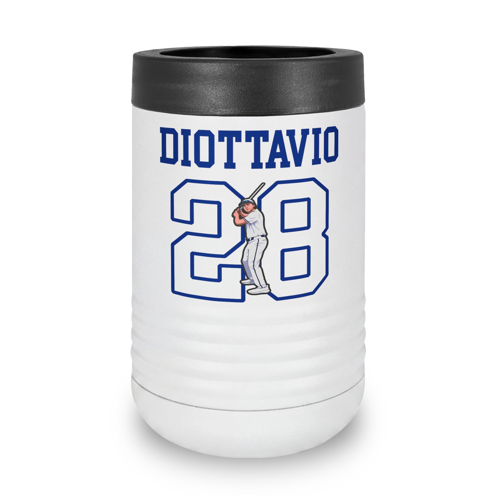 Stainless Can Cooler — character_shirsey in White
