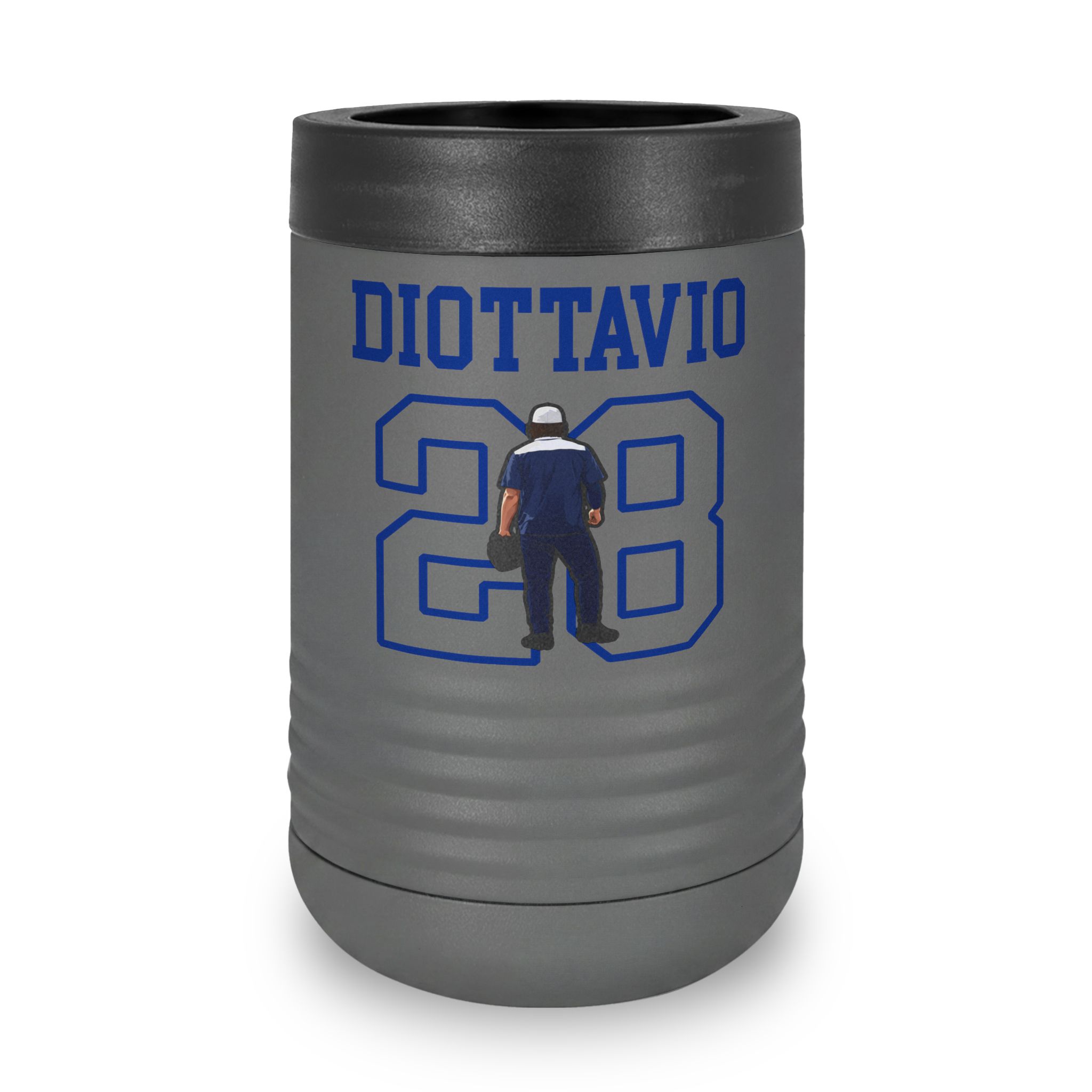 Stainless Can Cooler — character_shirsey in Grey