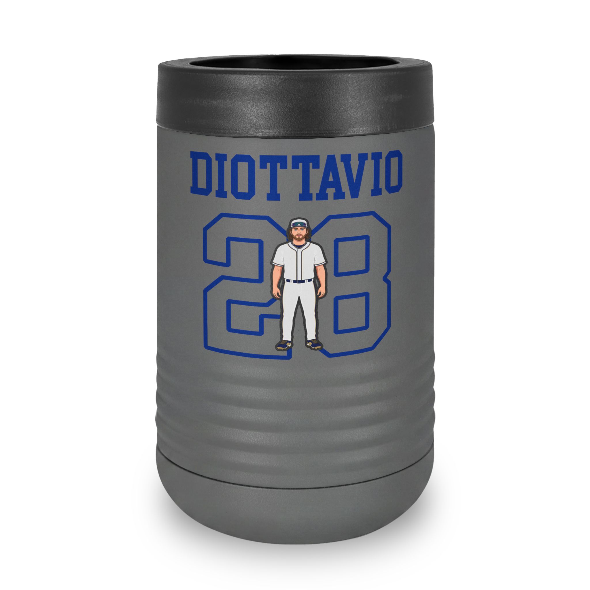Stainless Can Cooler — character_shirsey in Grey