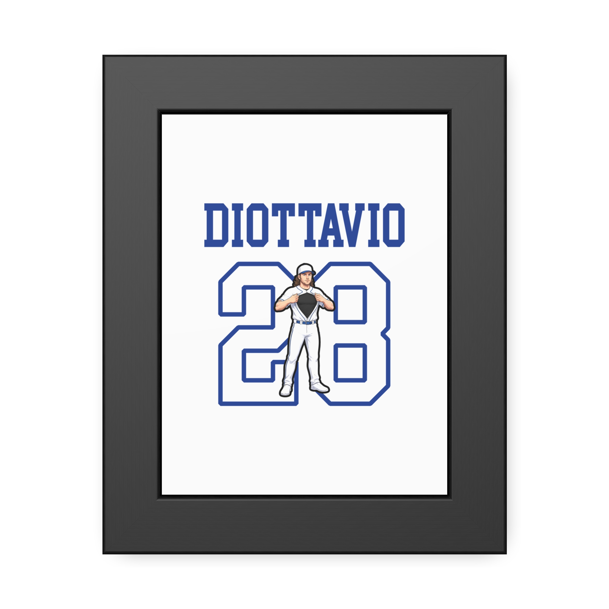 Framed Poster — character_shirsey in Black