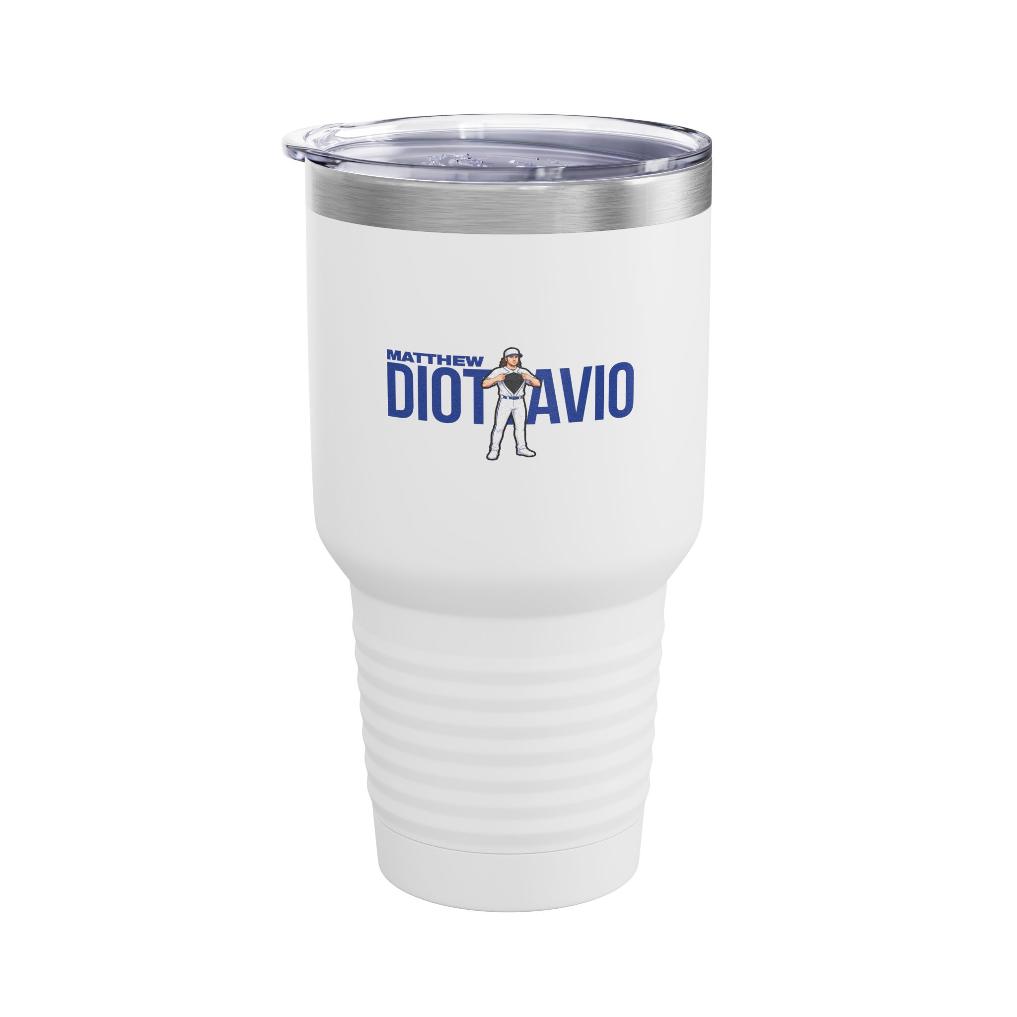 30oz Tumbler — character_player_name in White