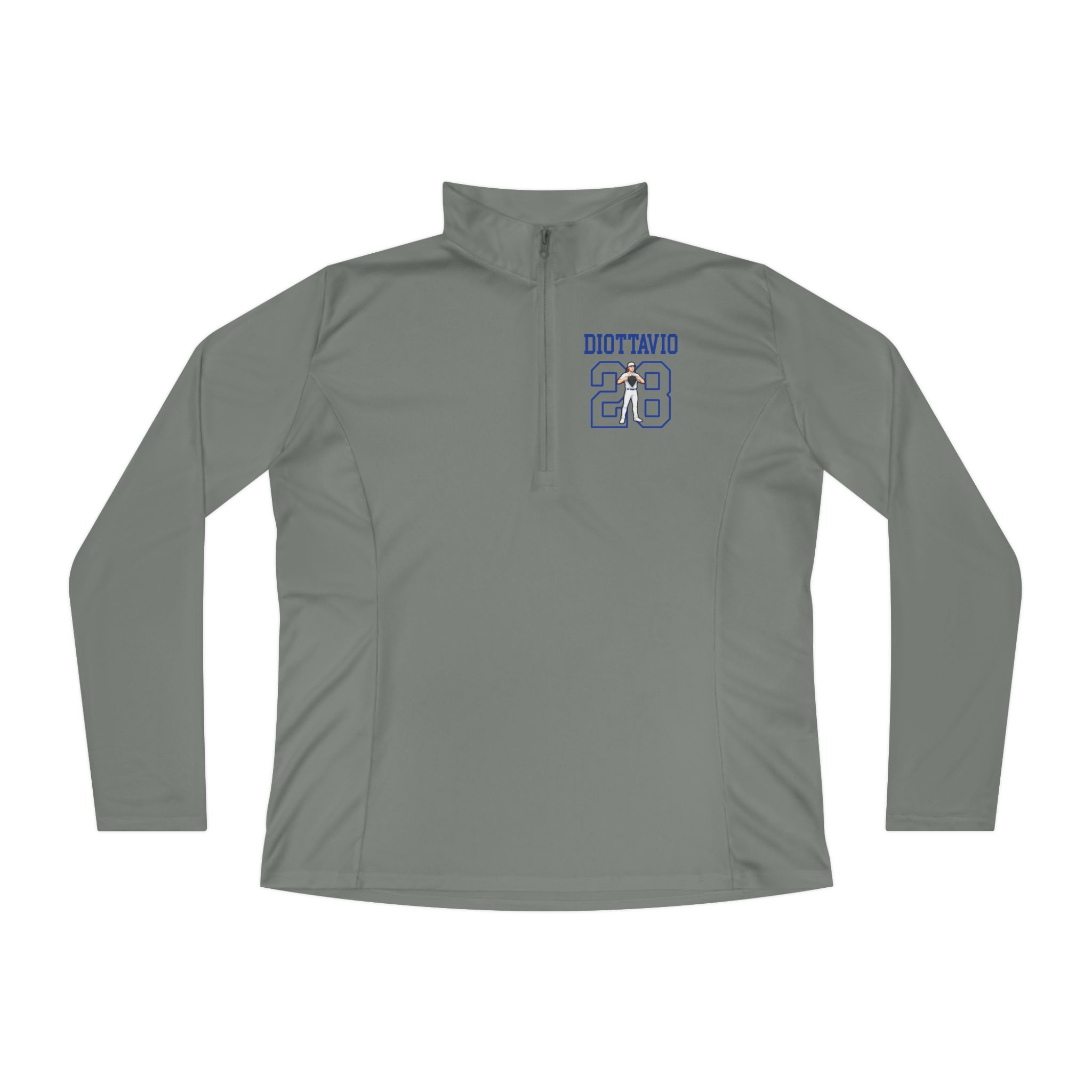 Women's Q-Zip Pullover — character_shirsey in Grey